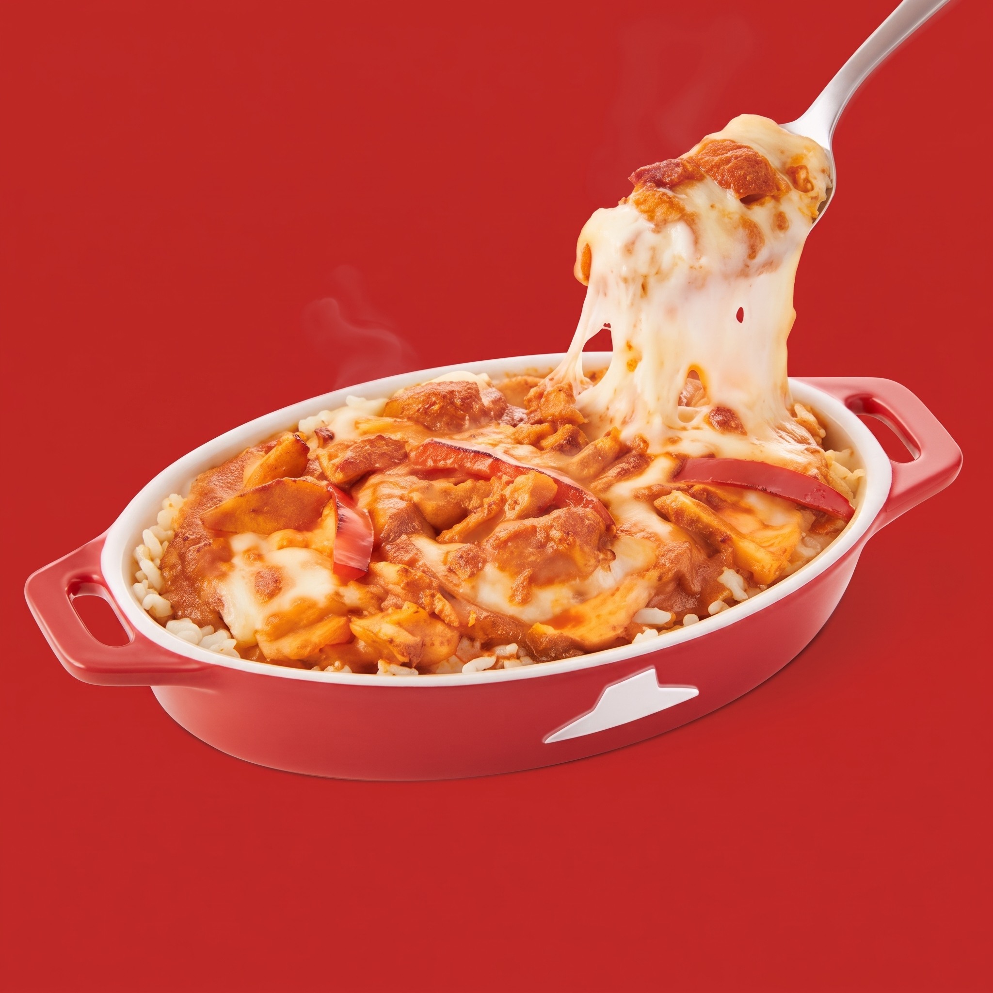 Cheese Tarik Baked Rice Curry Chicken