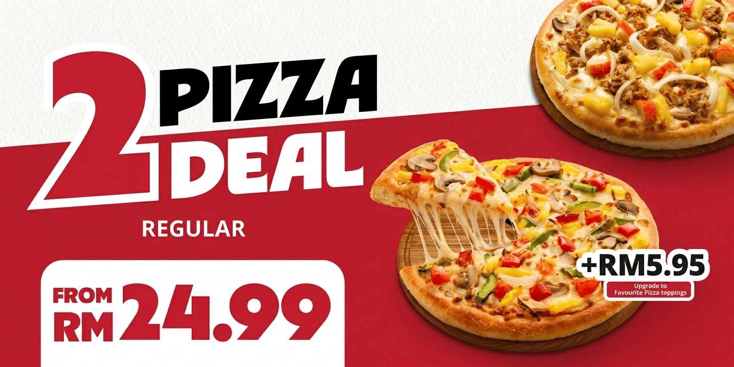 2 Reg Pizzas Deal