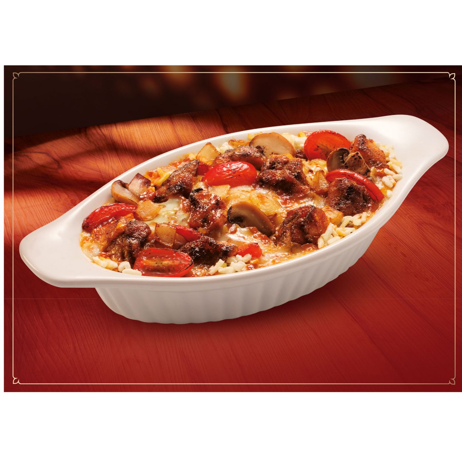 Cheese Tarik Baked Rice Ayam Bakar