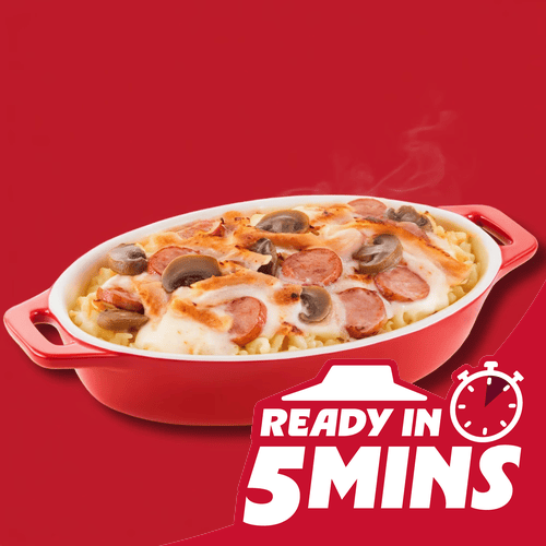 5Mins Baked Rice Creamy Chicken