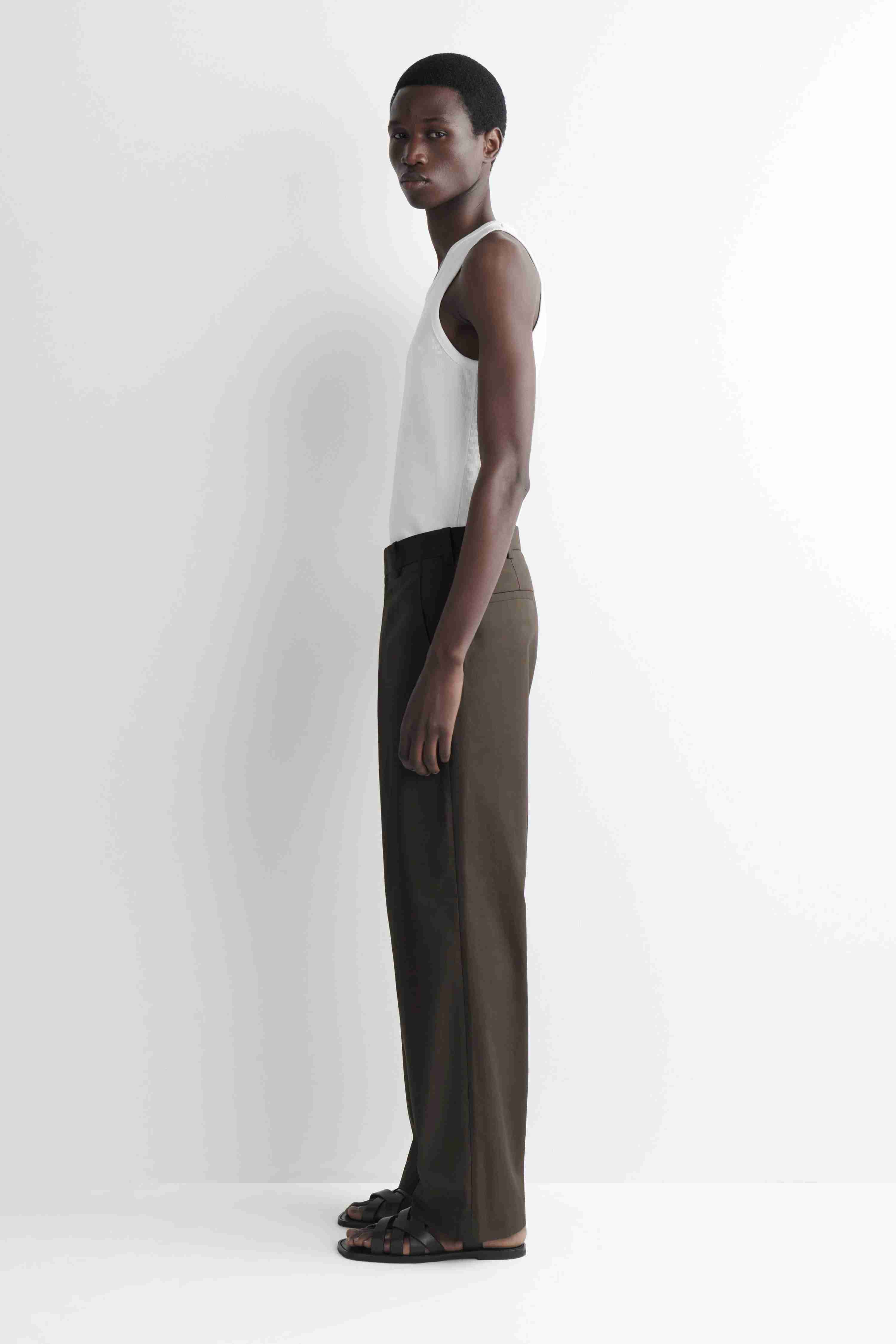 SLIM RIBBED COTTON TANK TOP - 4