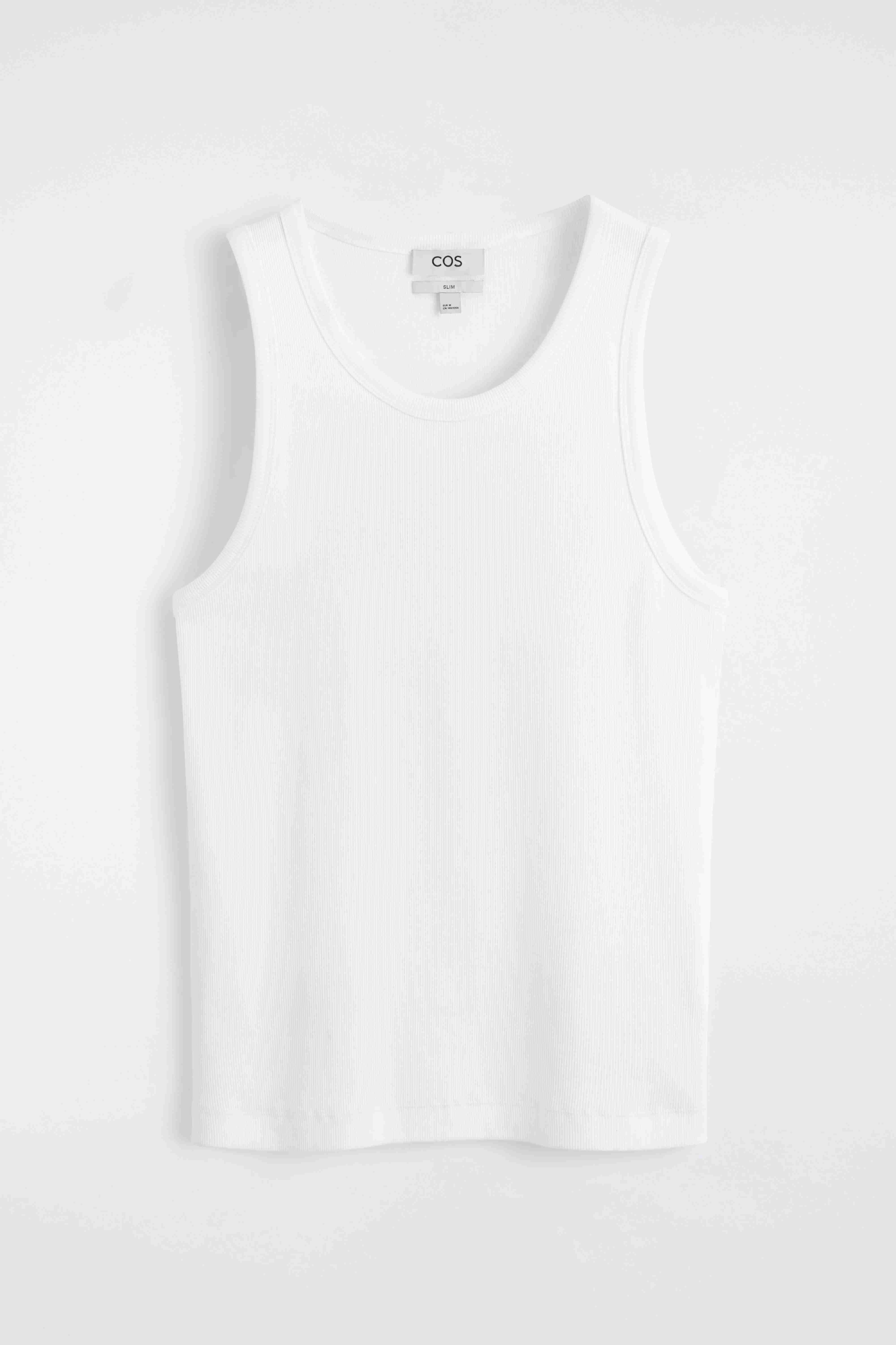 SLIM RIBBED COTTON TANK TOP - 6