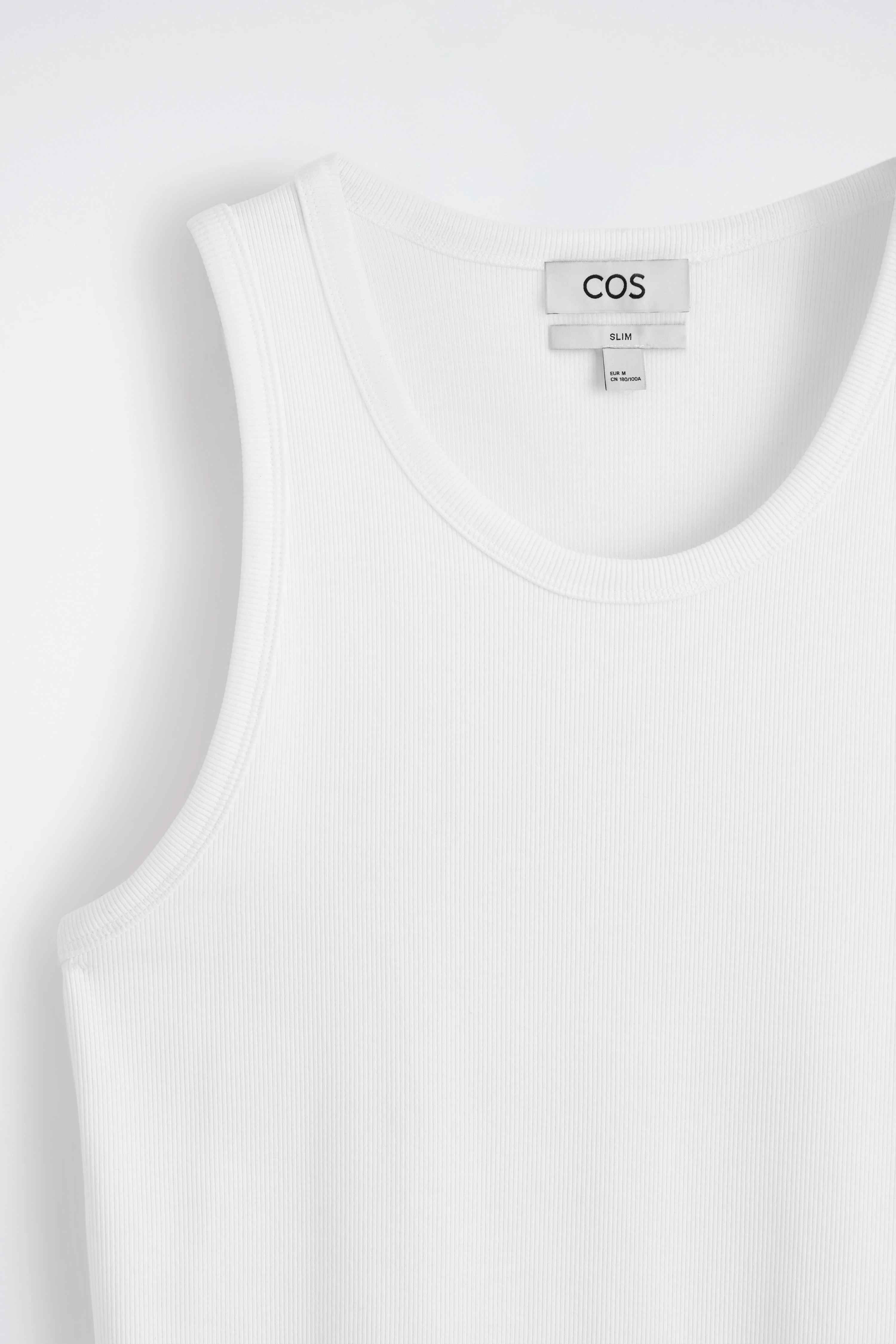 SLIM RIBBED COTTON TANK TOP - 7
