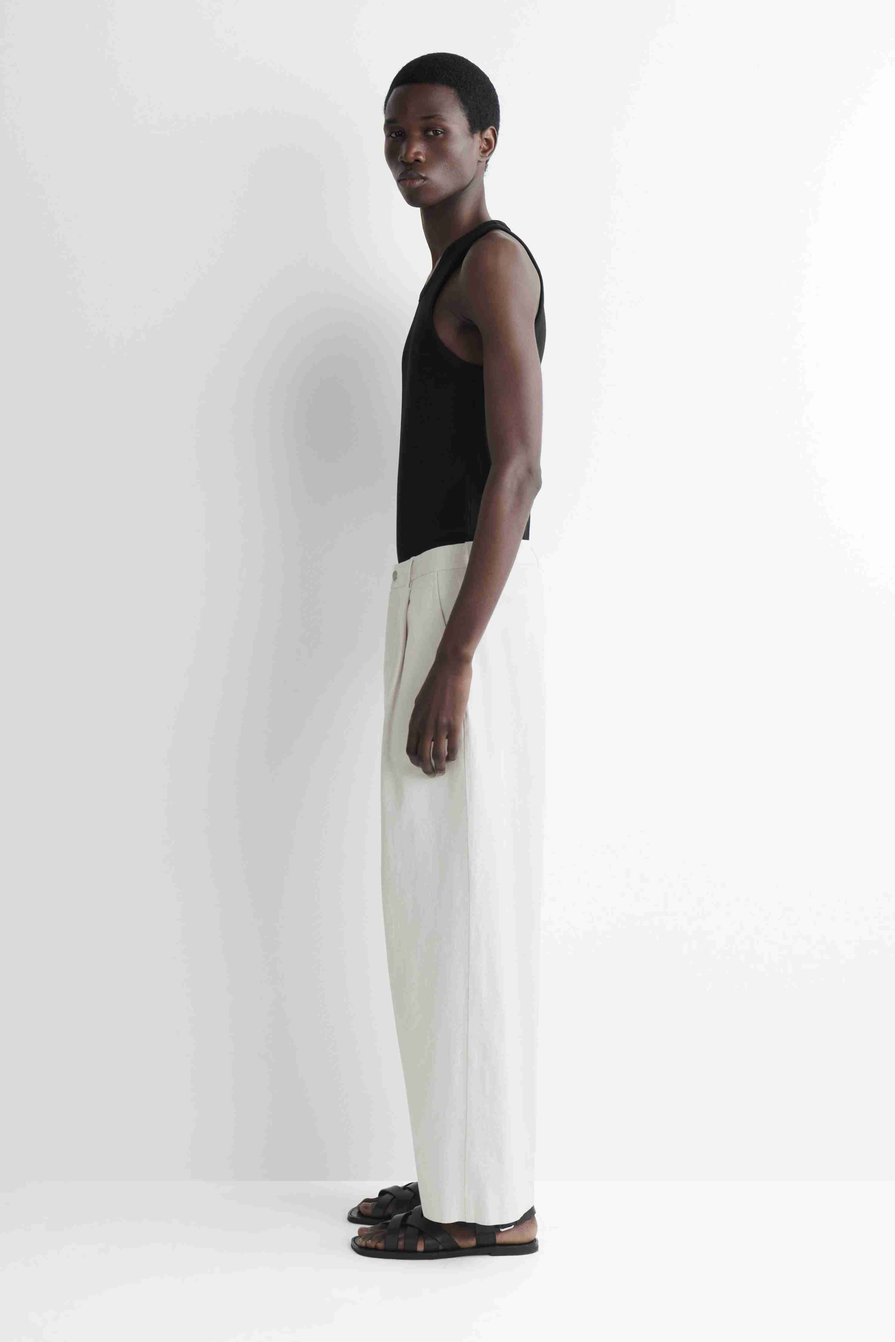SLIM RIBBED COTTON TANK TOP - 4