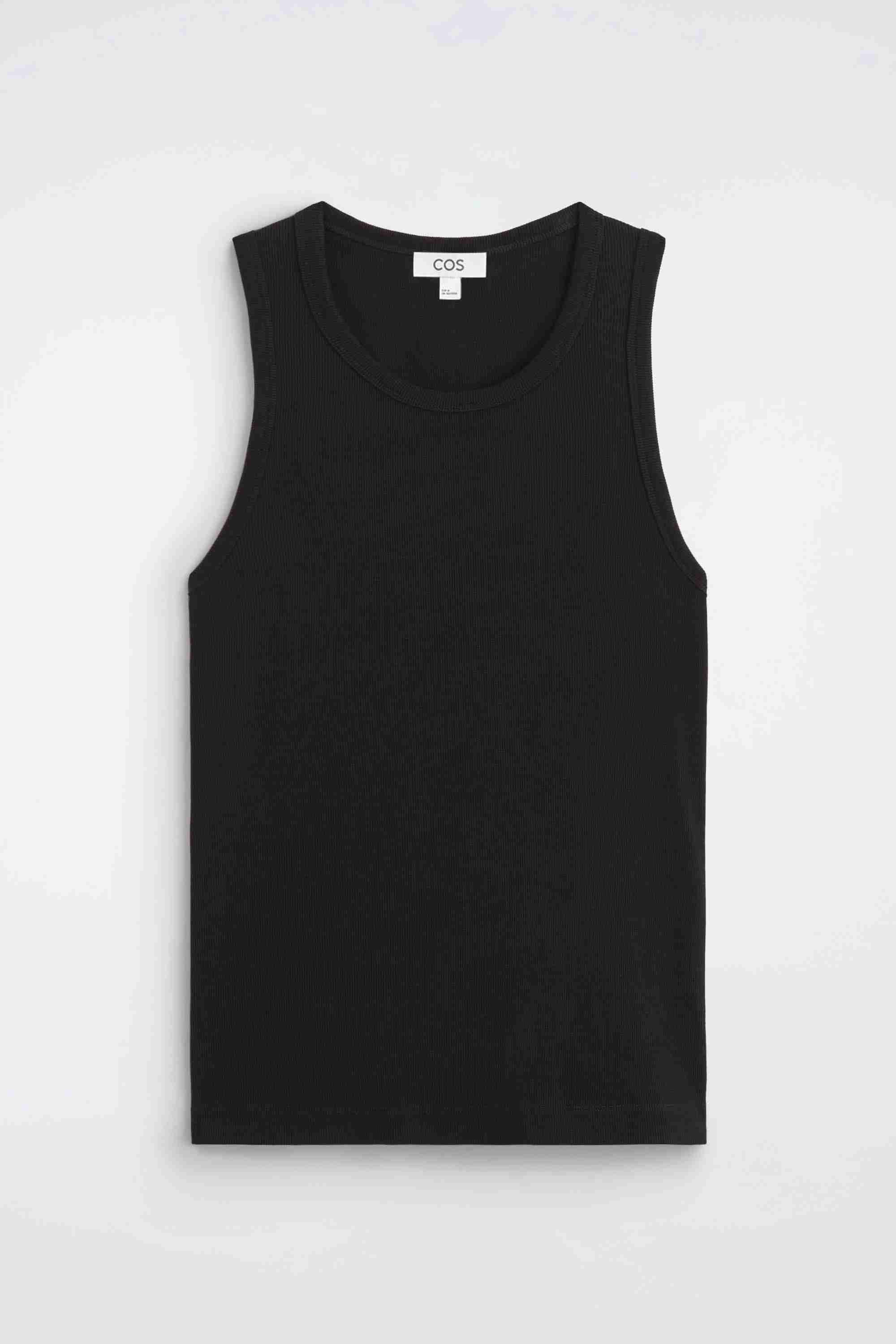 SLIM RIBBED COTTON TANK TOP - 7