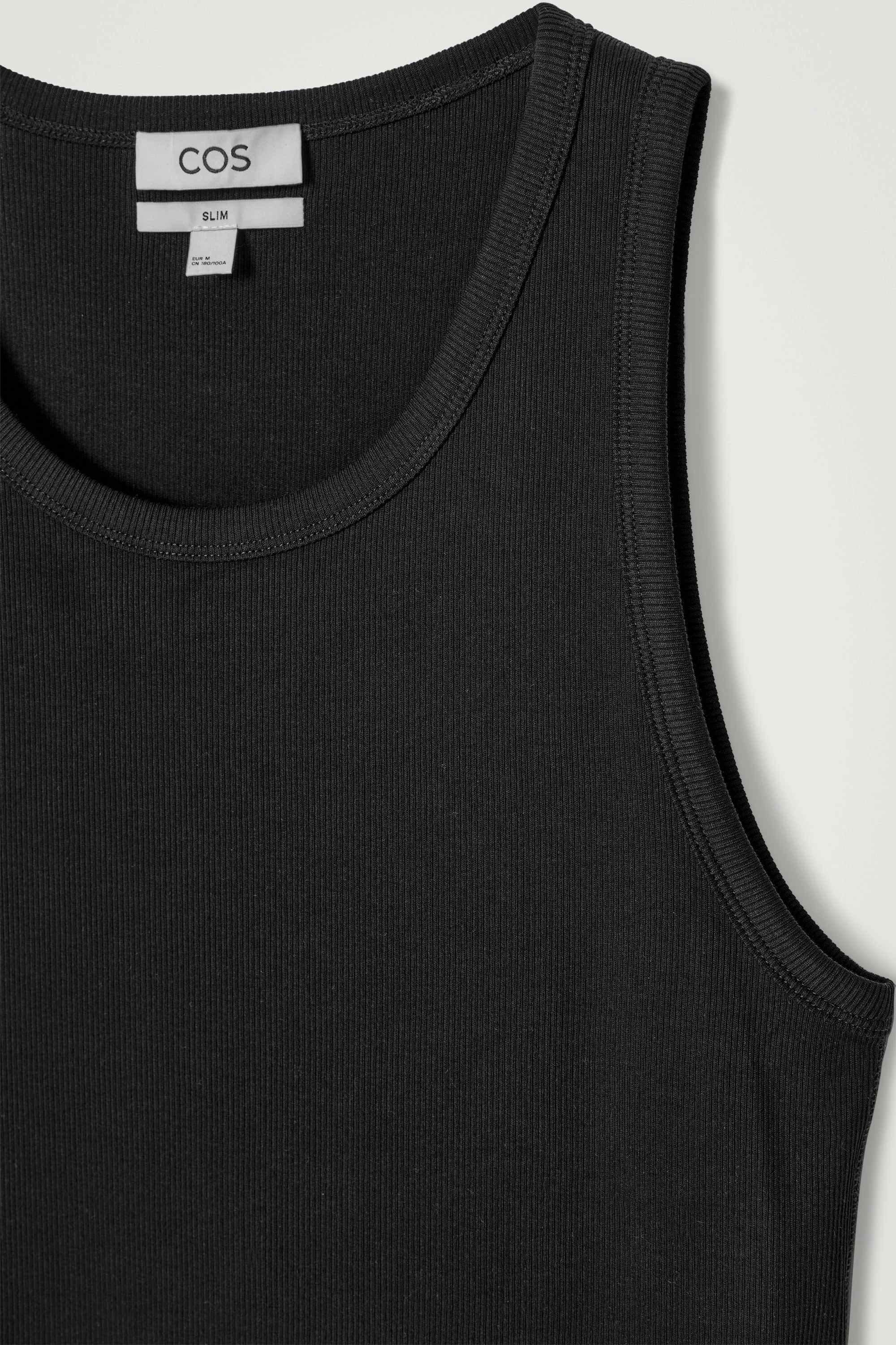 SLIM RIBBED COTTON TANK TOP - 8