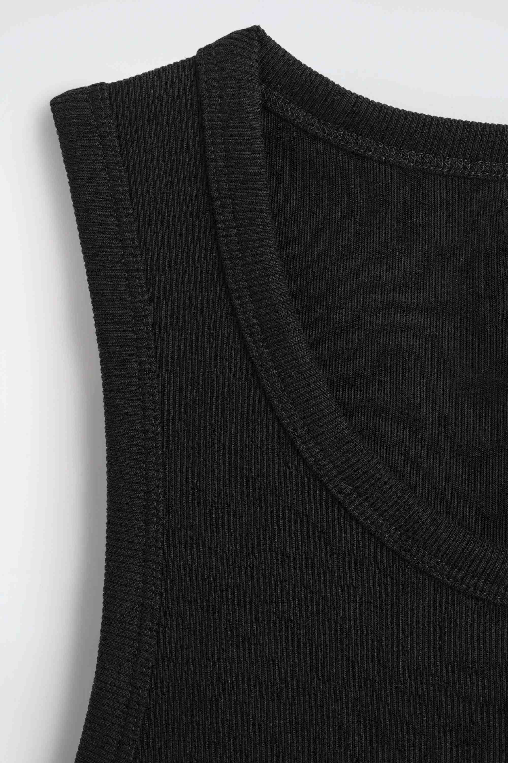 SLIM RIBBED COTTON TANK TOP - 9