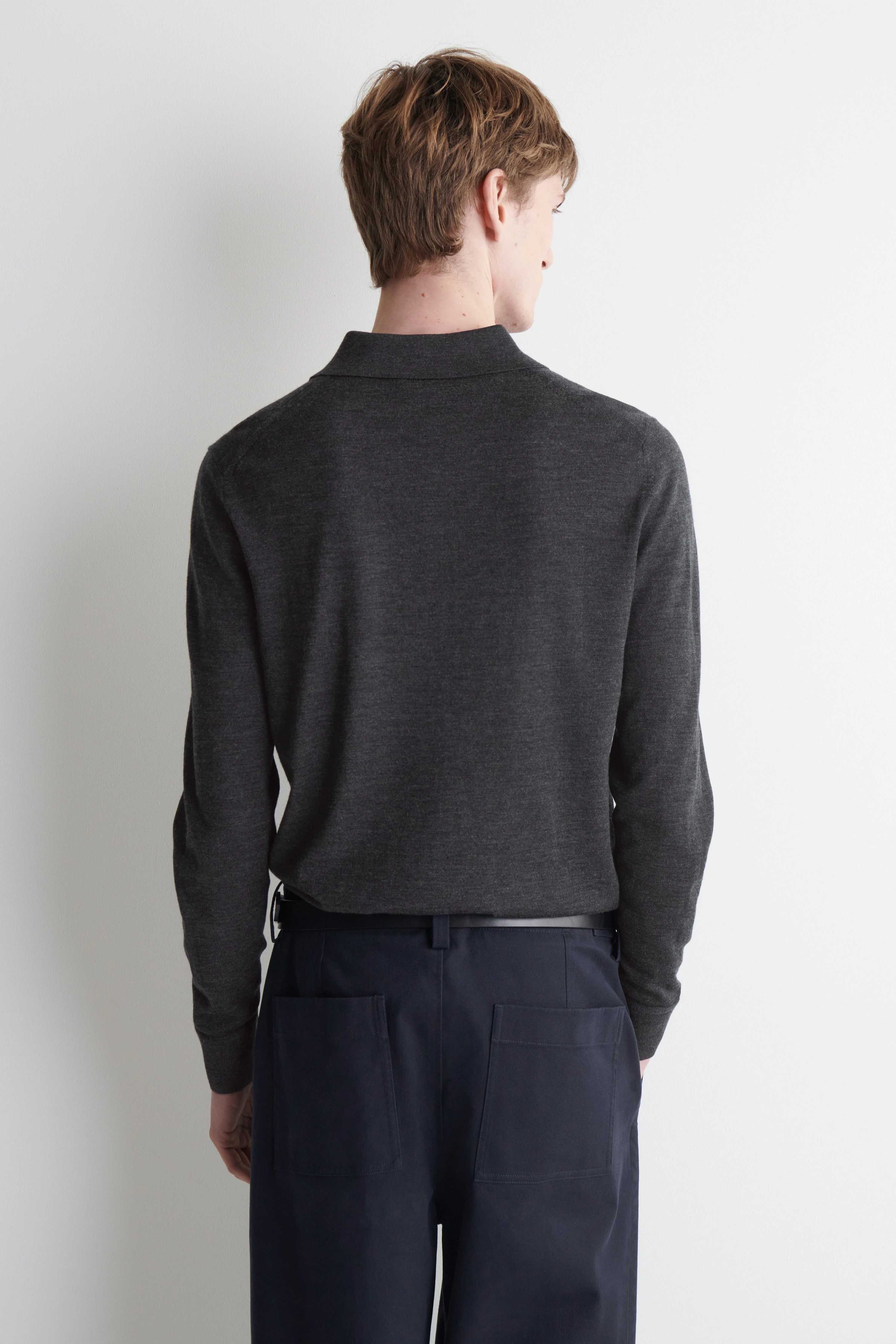 SLIM MERINO WOOL POLO SHIRT - 2
