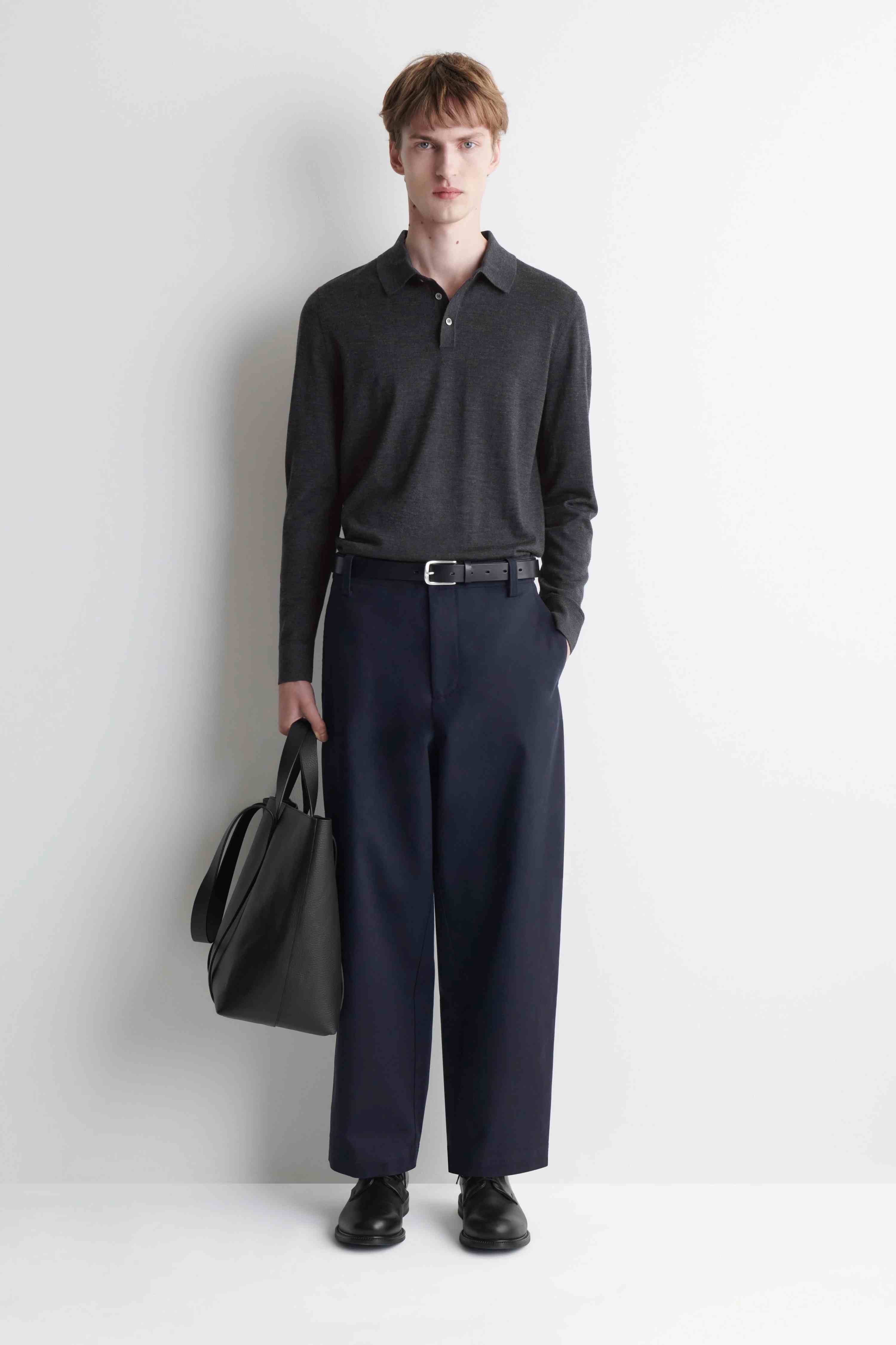 SLIM MERINO WOOL POLO SHIRT - 3