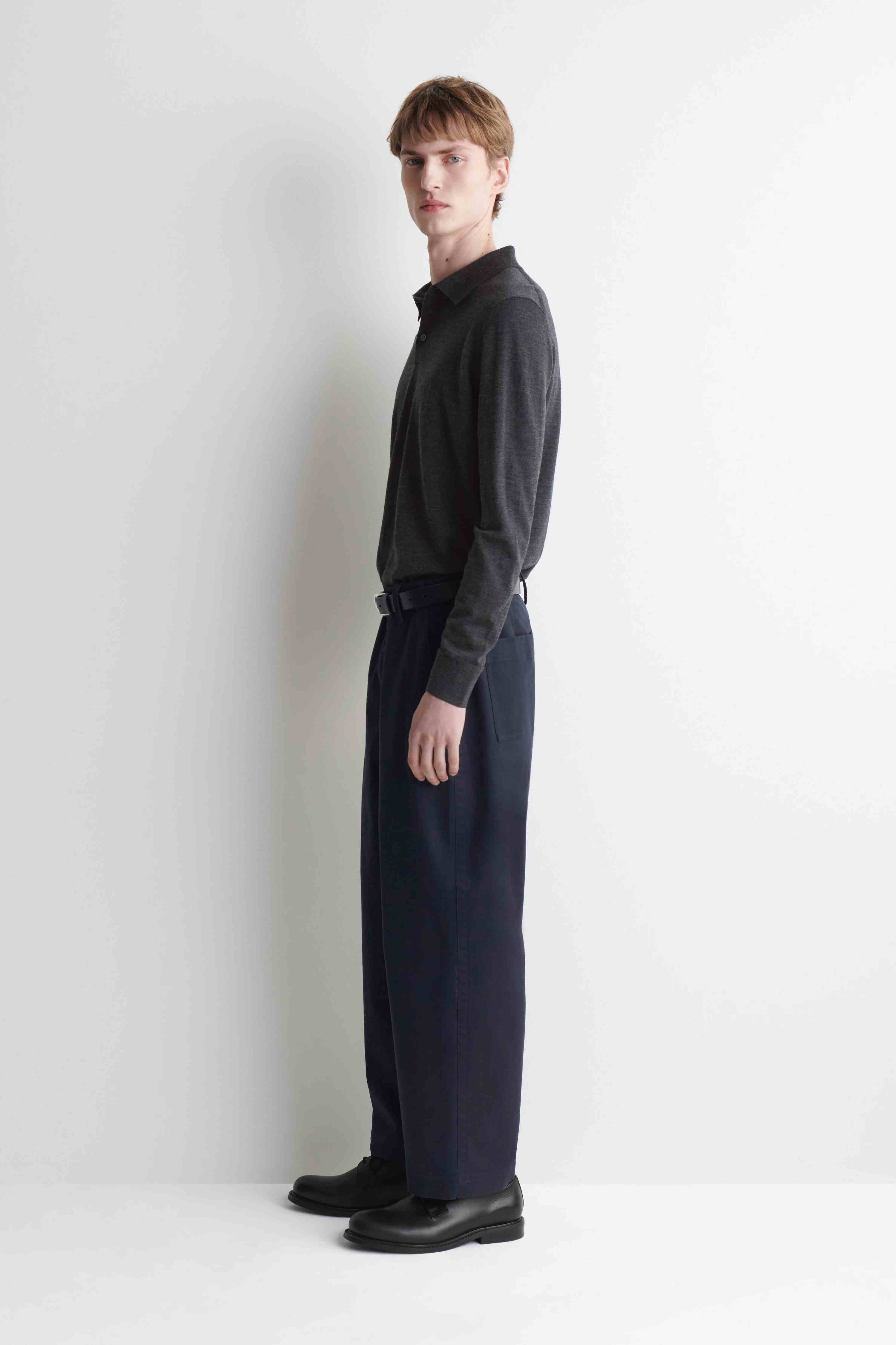 SLIM MERINO WOOL POLO SHIRT - 4