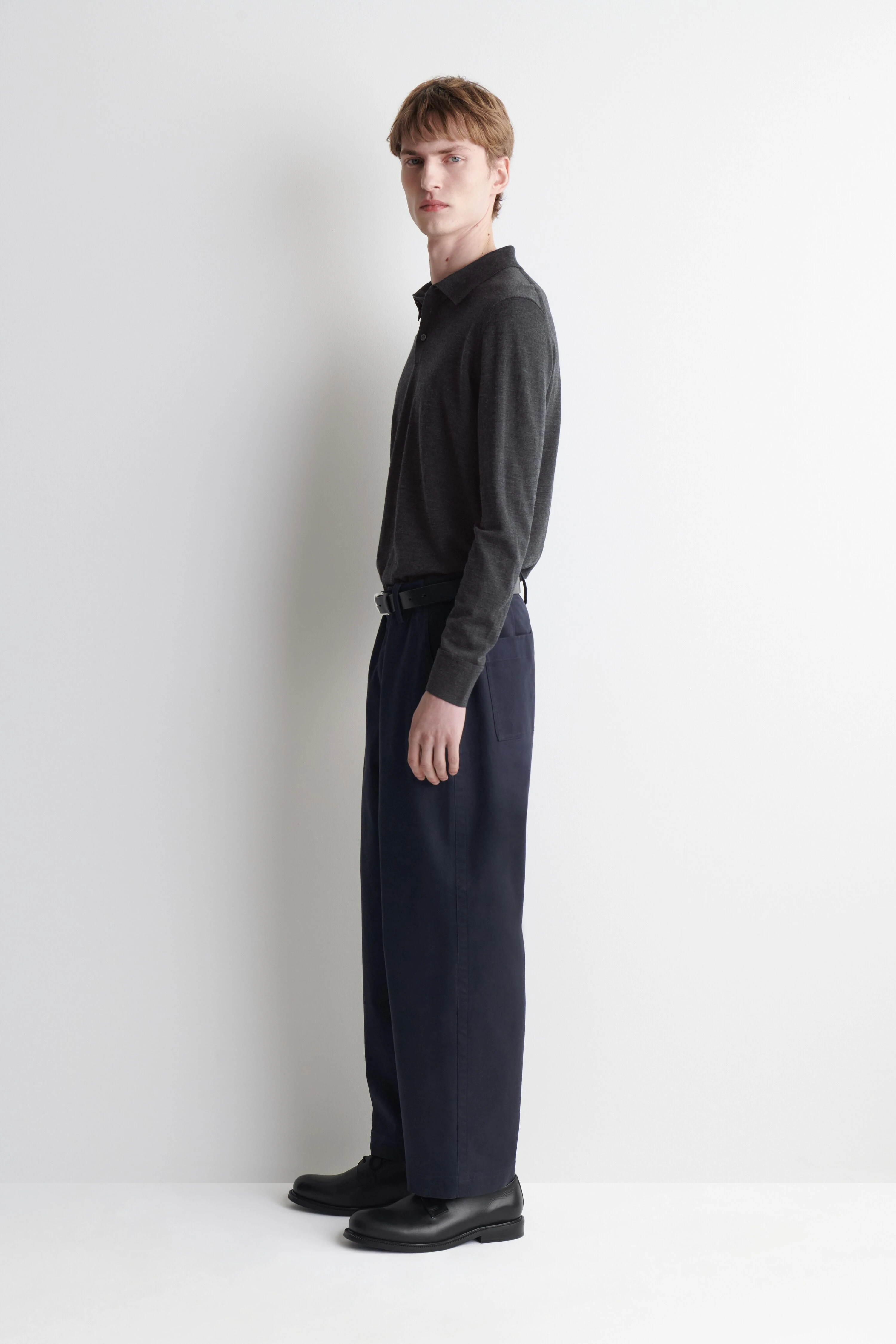 SLIM MERINO WOOL POLO SHIRT - 4