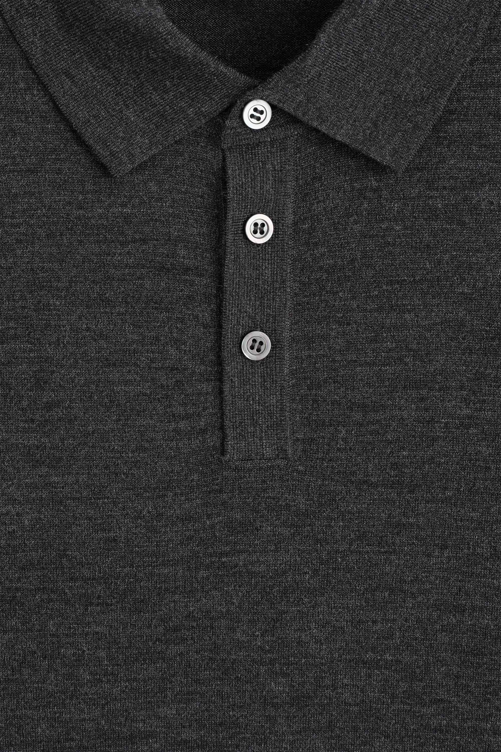 SLIM MERINO WOOL POLO SHIRT - 7