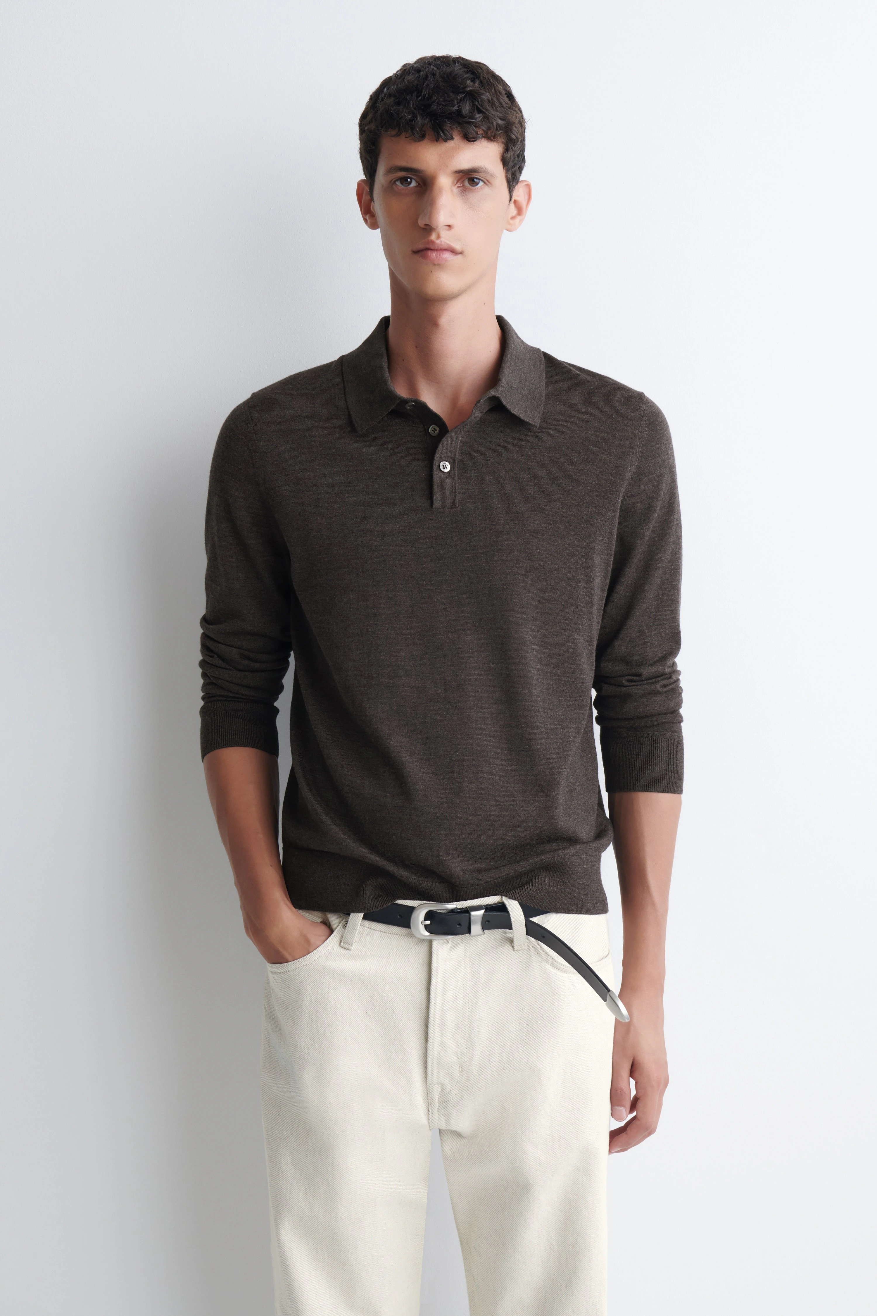 SLIM MERINO WOOL POLO SHIRT