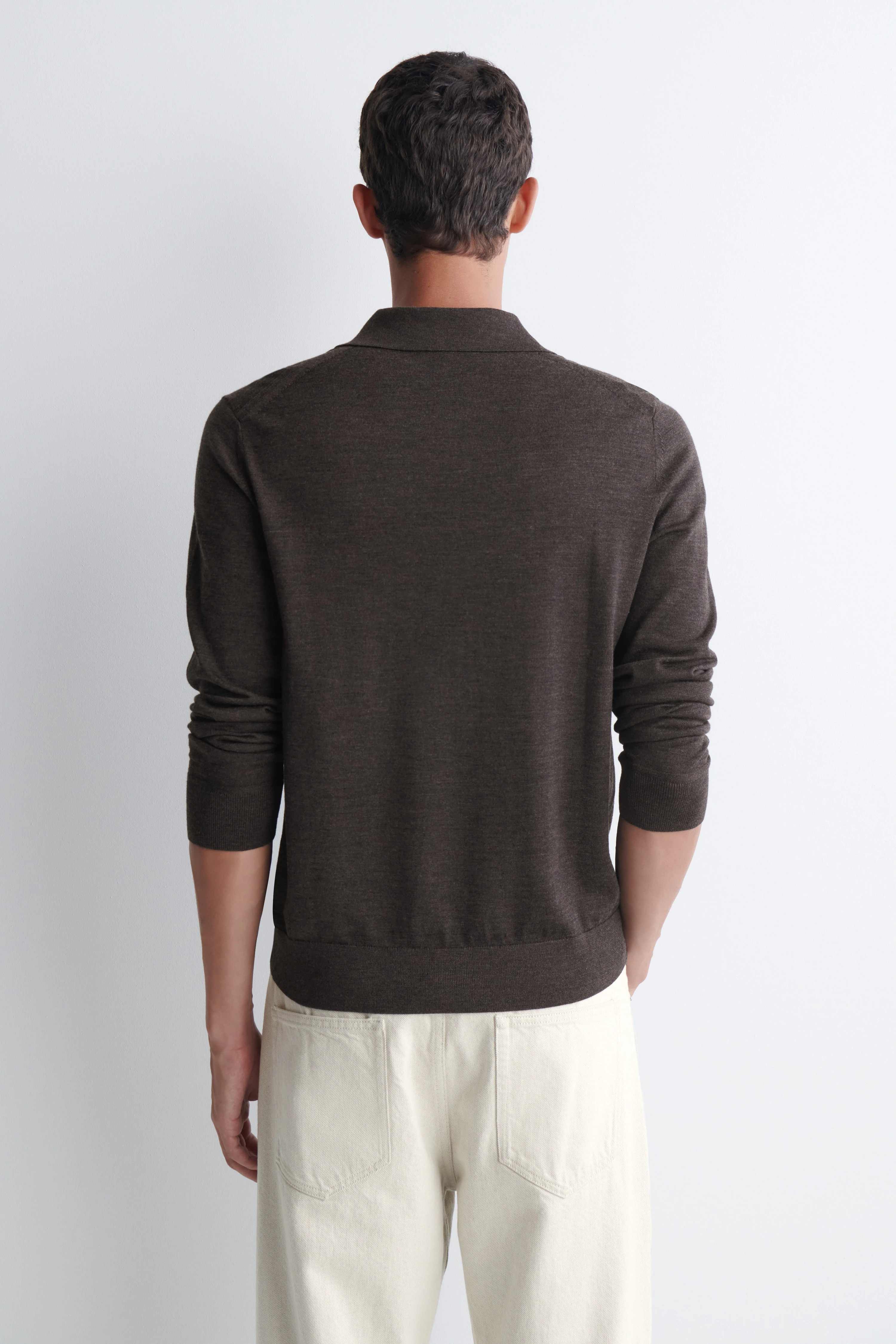 SLIM MERINO WOOL POLO SHIRT - 2