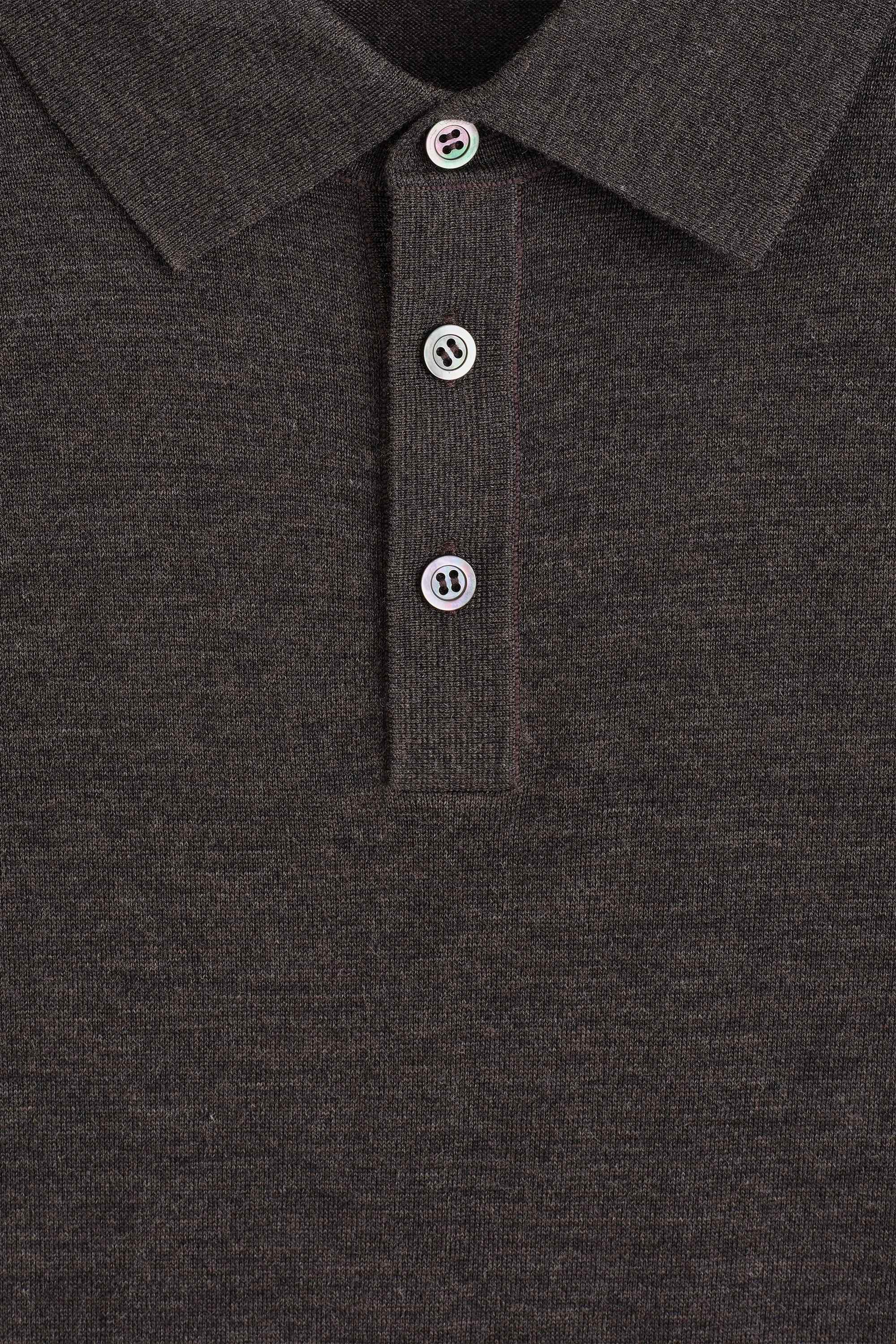 SLIM MERINO WOOL POLO SHIRT - 7