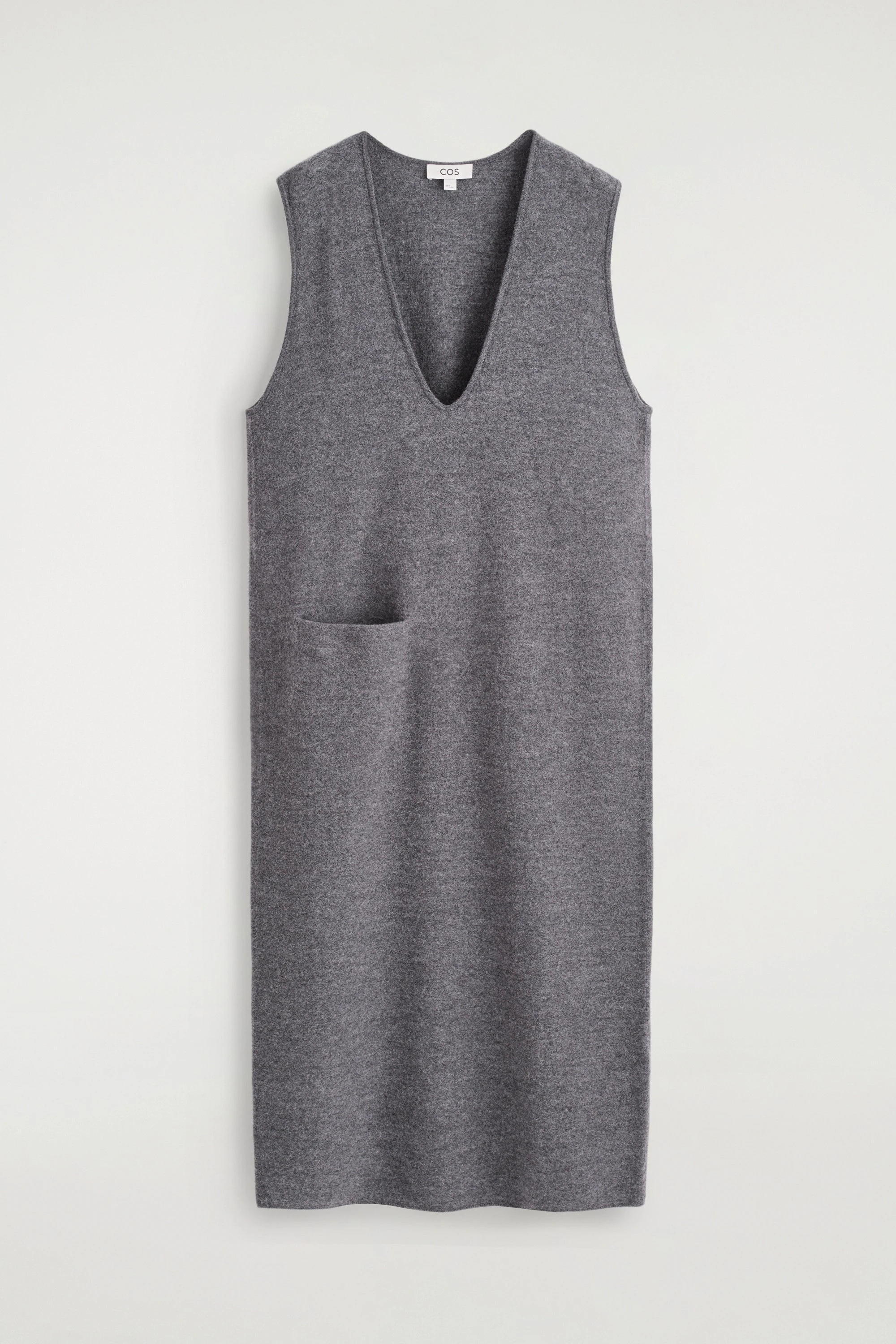BOILED-WOOL MIDI DRESS