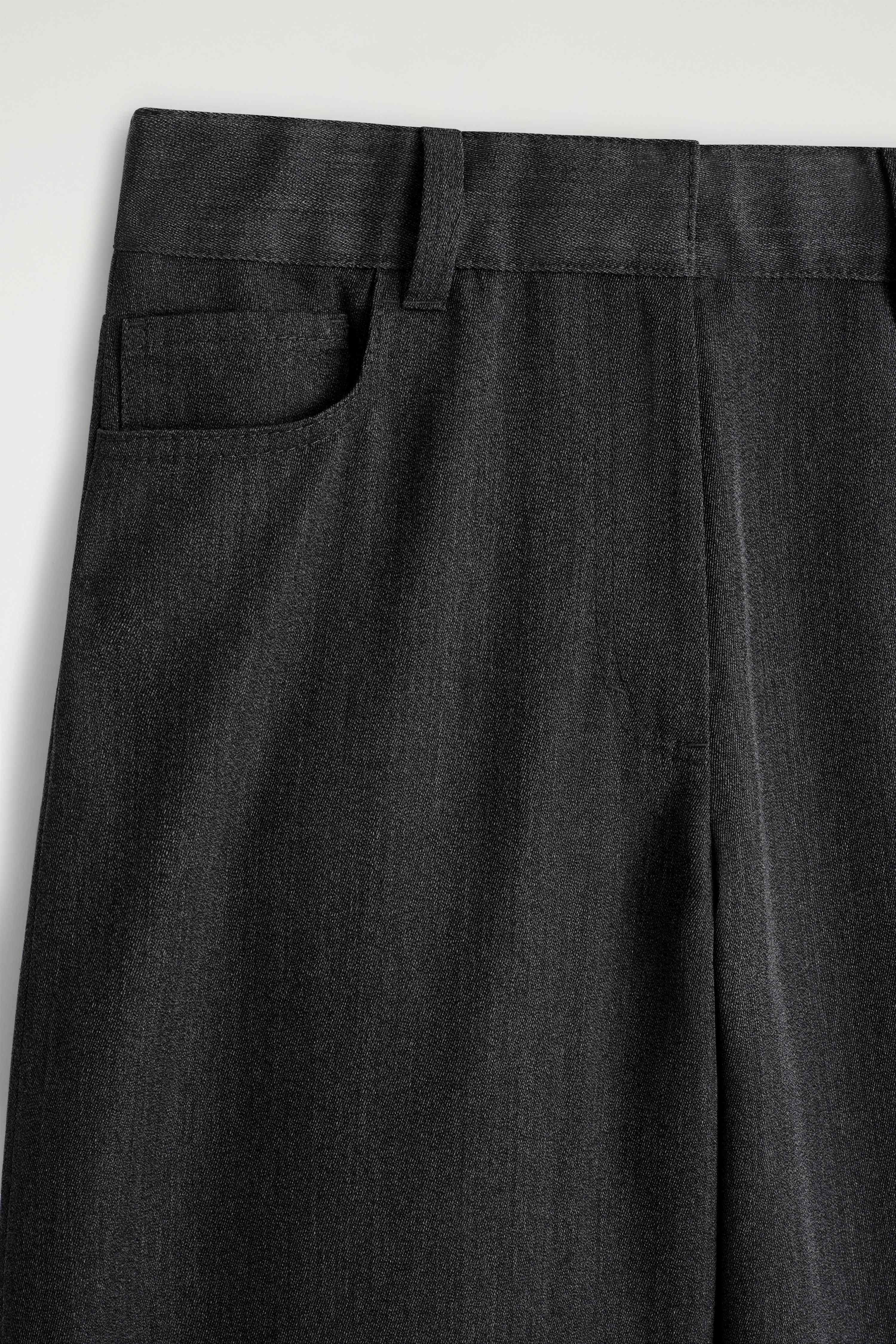 REGULAR WOOL-BLEND WIDE-LEG TROUSERS - 6