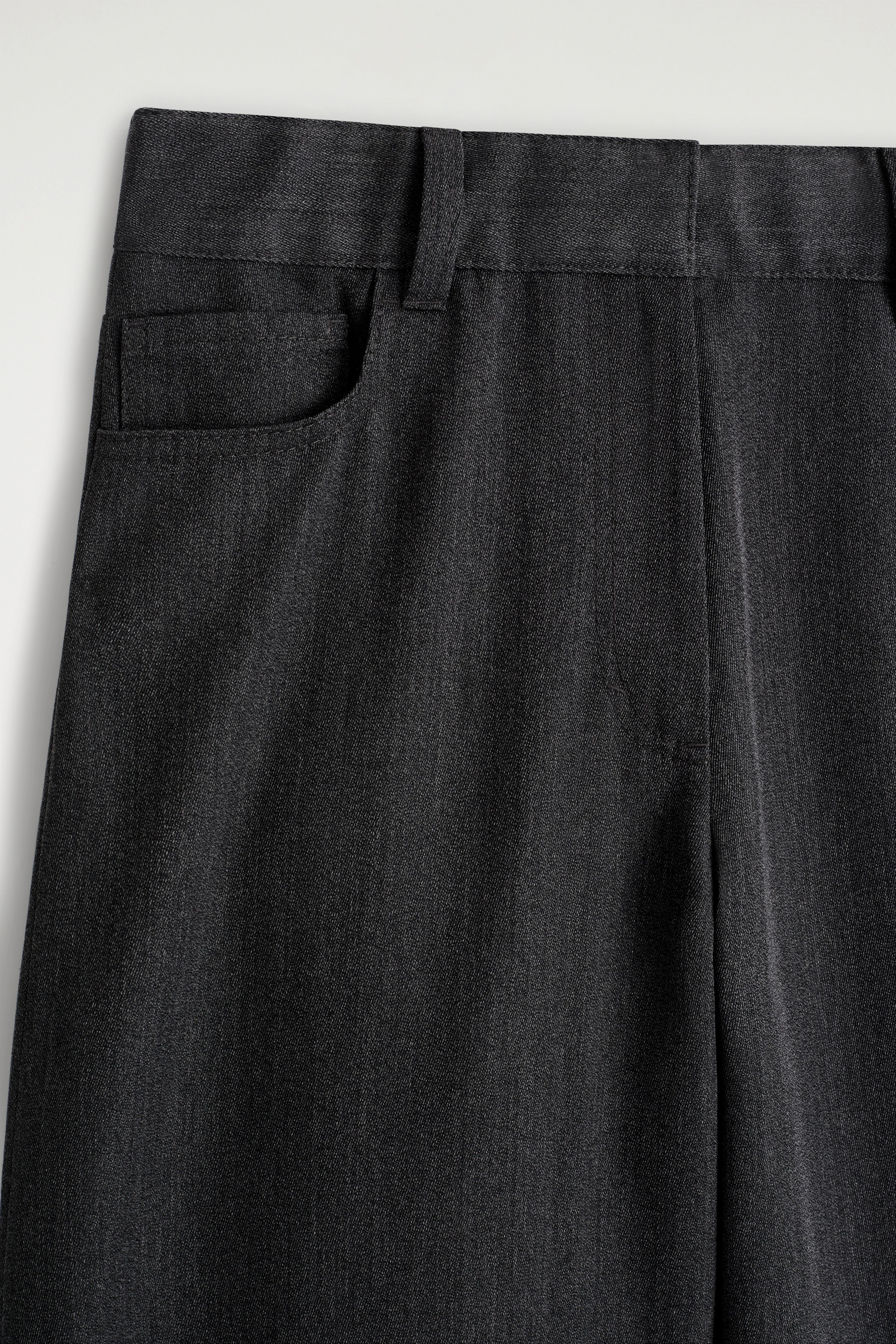 REGULAR WOOL-BLEND WIDE-LEG TROUSERS - 6
