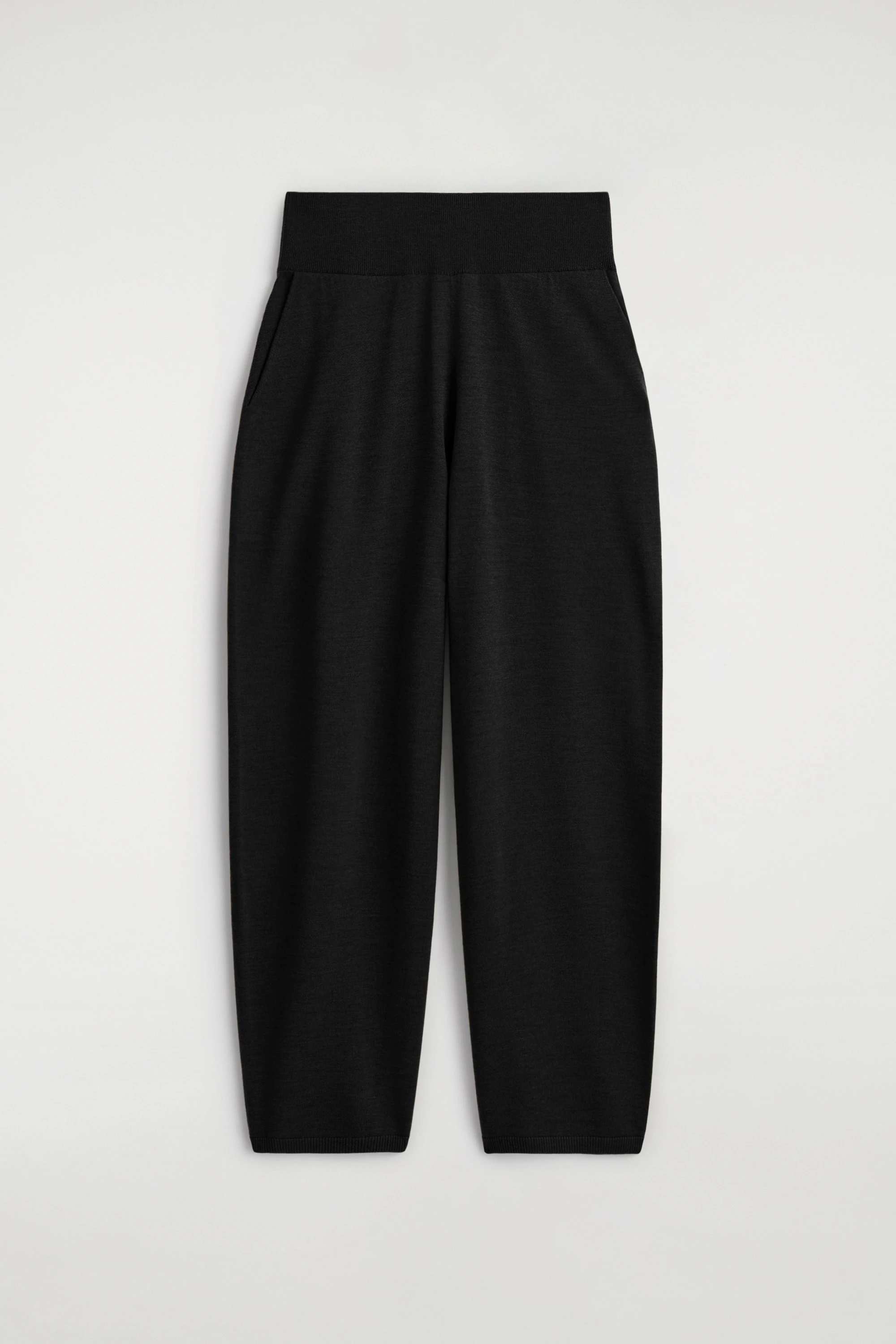 MERINO WOOL BARREL-LEG TROUSERS - 1