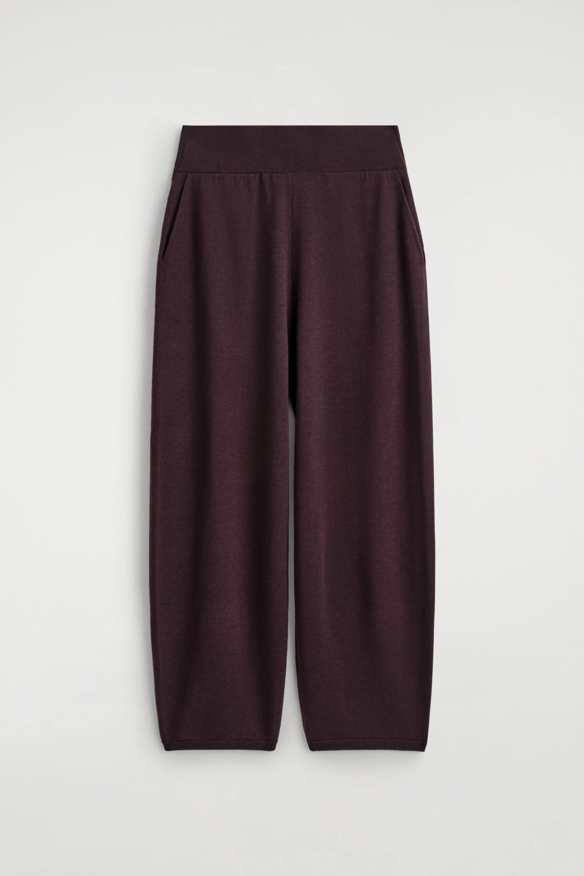 MERINO WOOL BARREL-LEG TROUSERS - 1