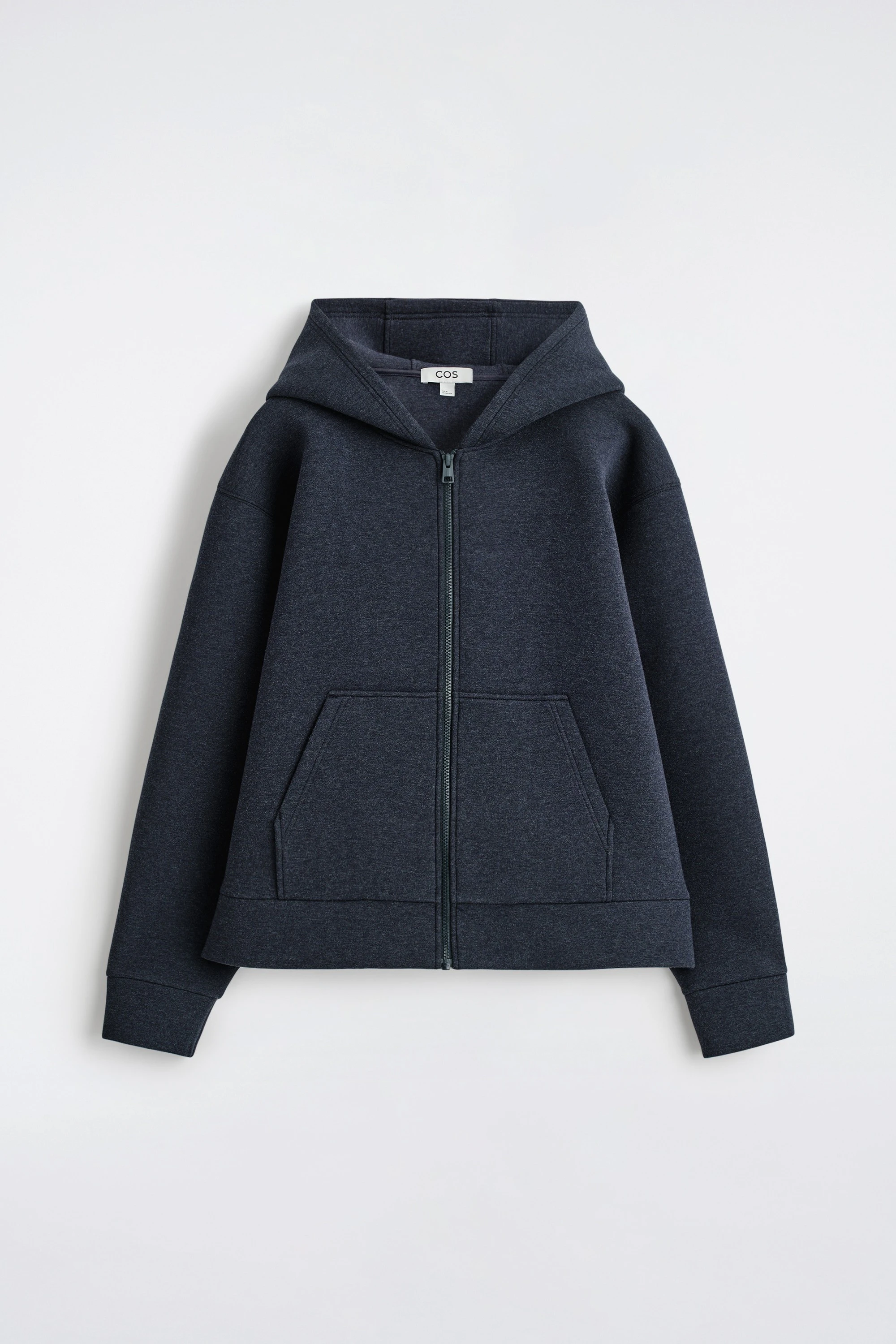 OVERSIZED SCUBA-JERSEY ZIP-UP HOODIE - 1