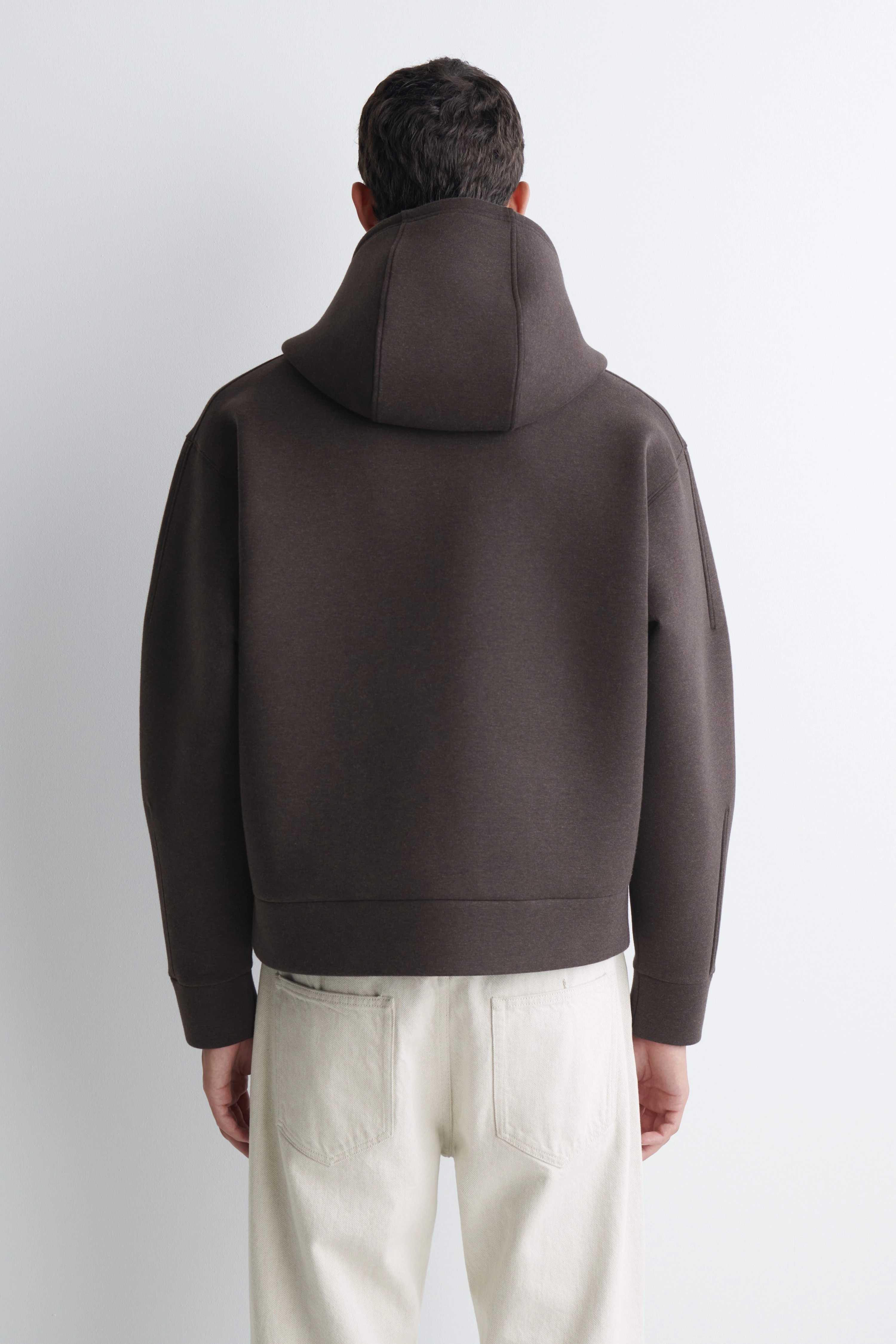 OVERSIZED SCUBA-JERSEY ZIP-UP HOODIE - 2