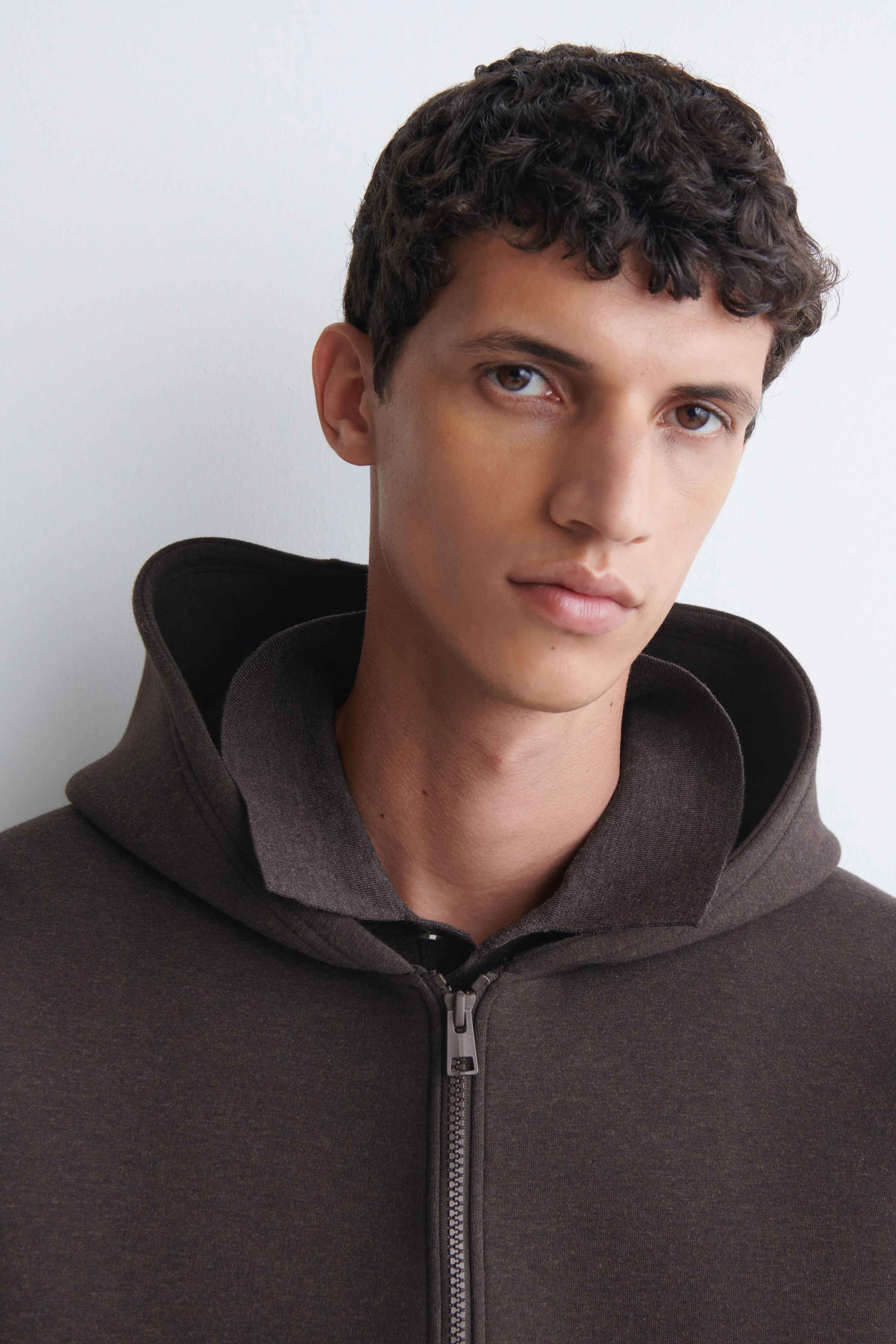 OVERSIZED SCUBA-JERSEY ZIP-UP HOODIE - 5