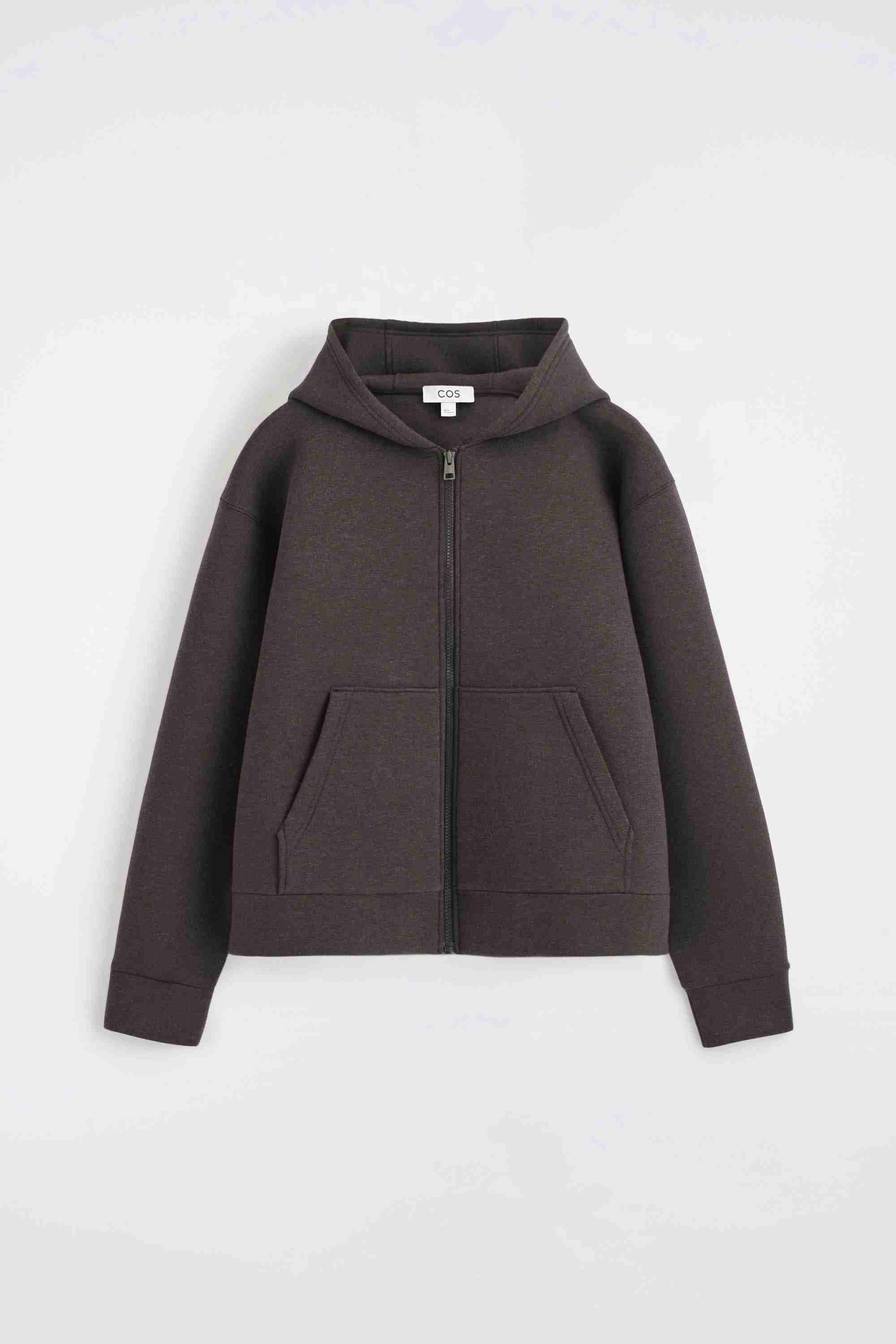OVERSIZED SCUBA-JERSEY ZIP-UP HOODIE - 6