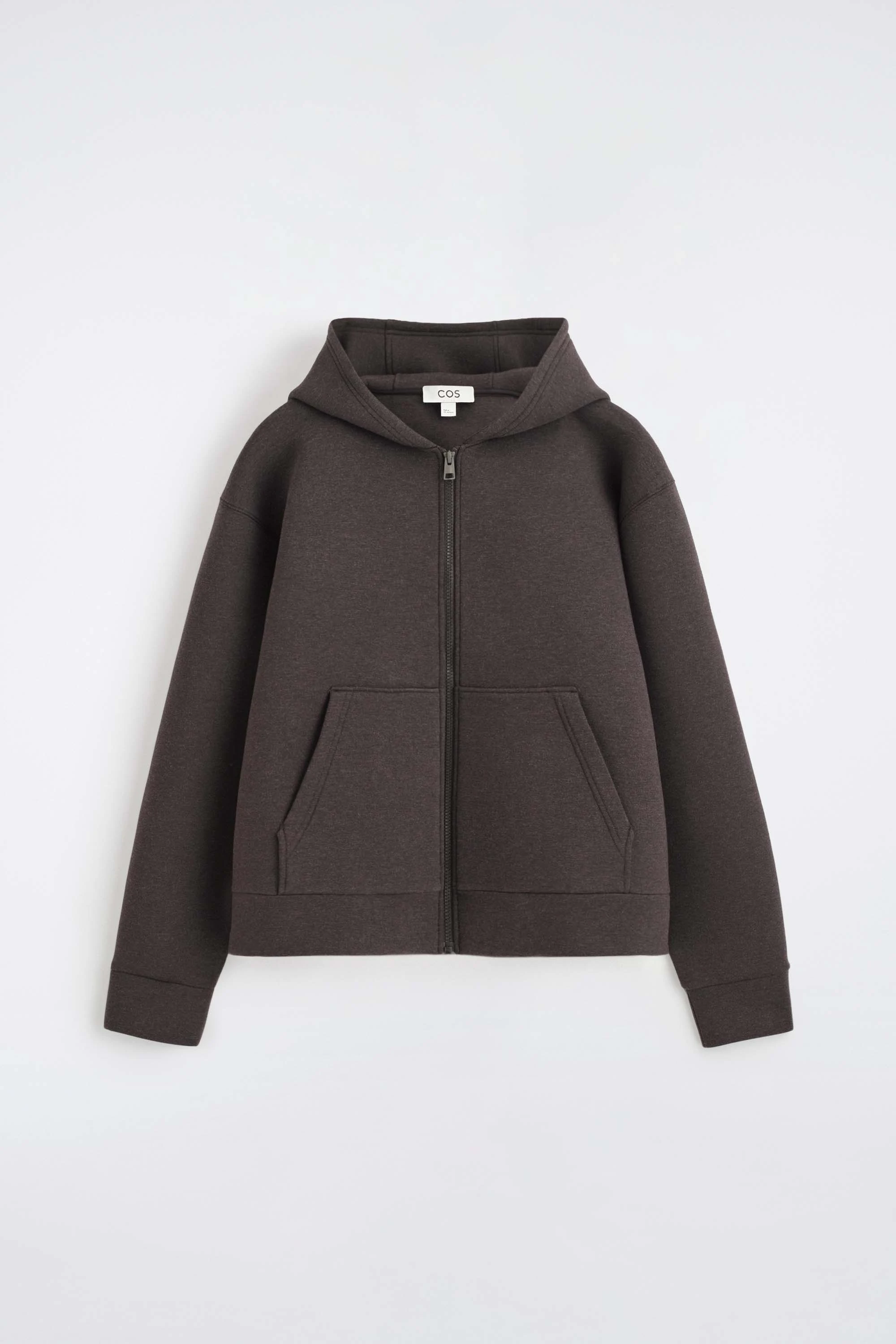 OVERSIZED SCUBA-JERSEY ZIP-UP HOODIE - 6
