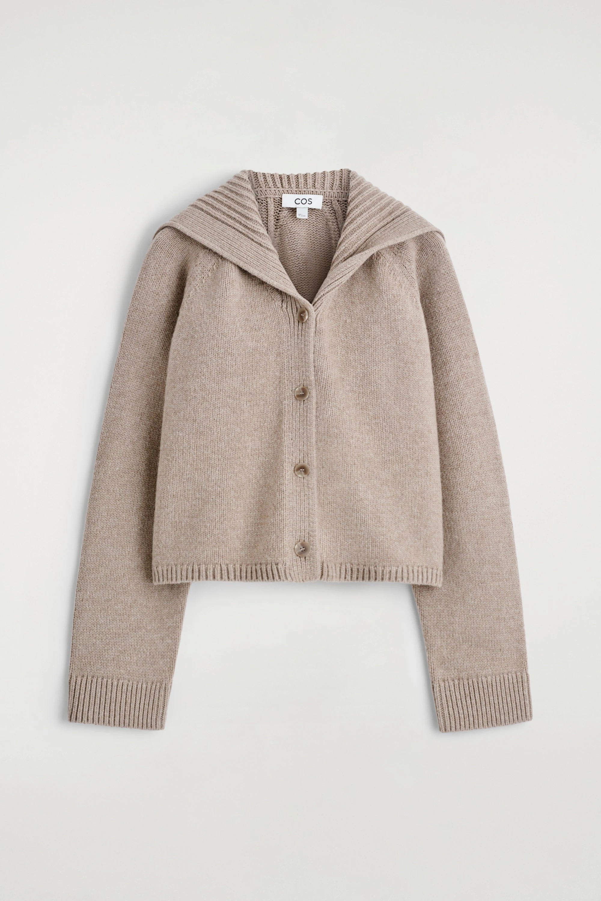 SAILOR-COLLAR WOOL CARDIGAN - 1