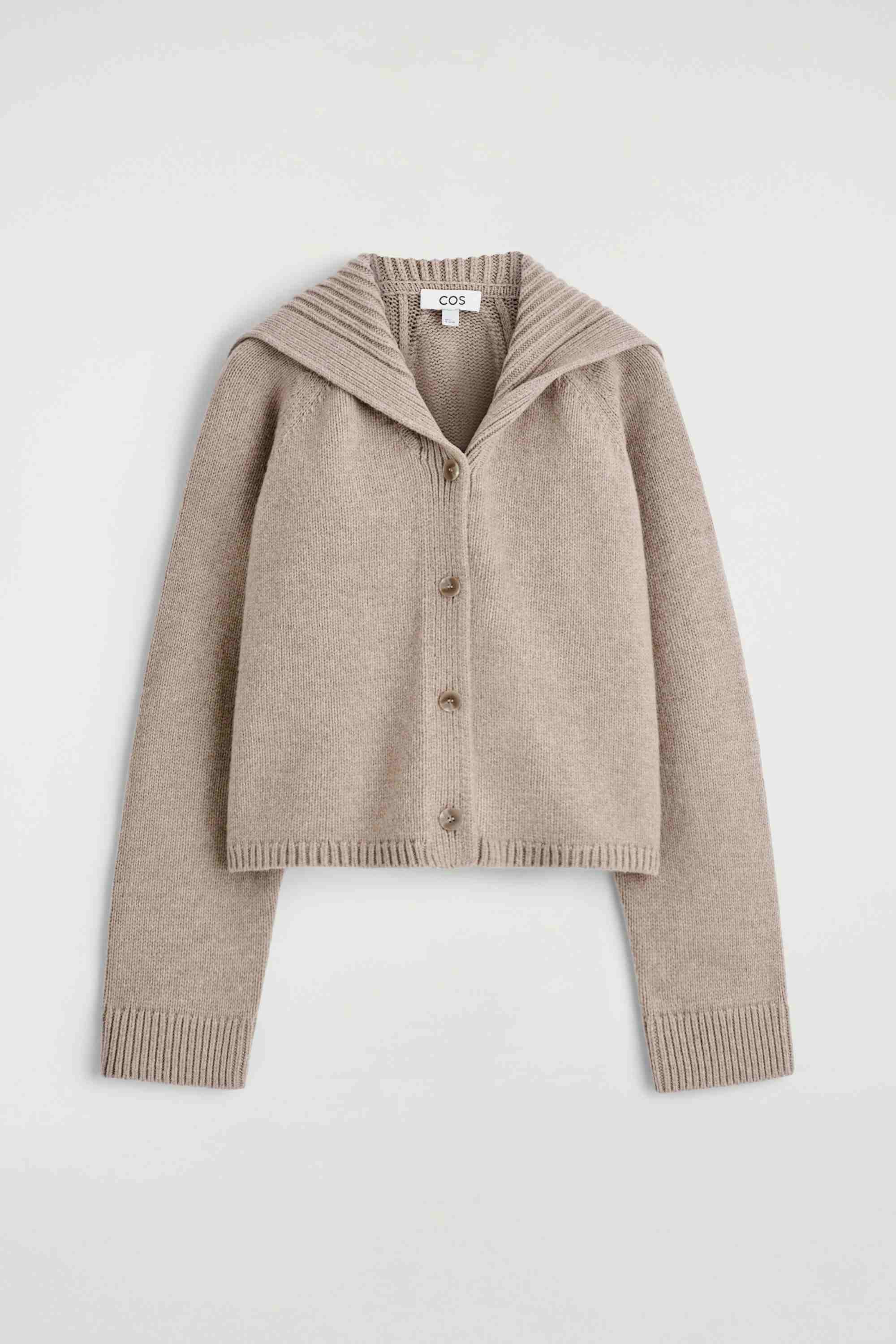 SAILOR-COLLAR WOOL CARDIGAN - 1