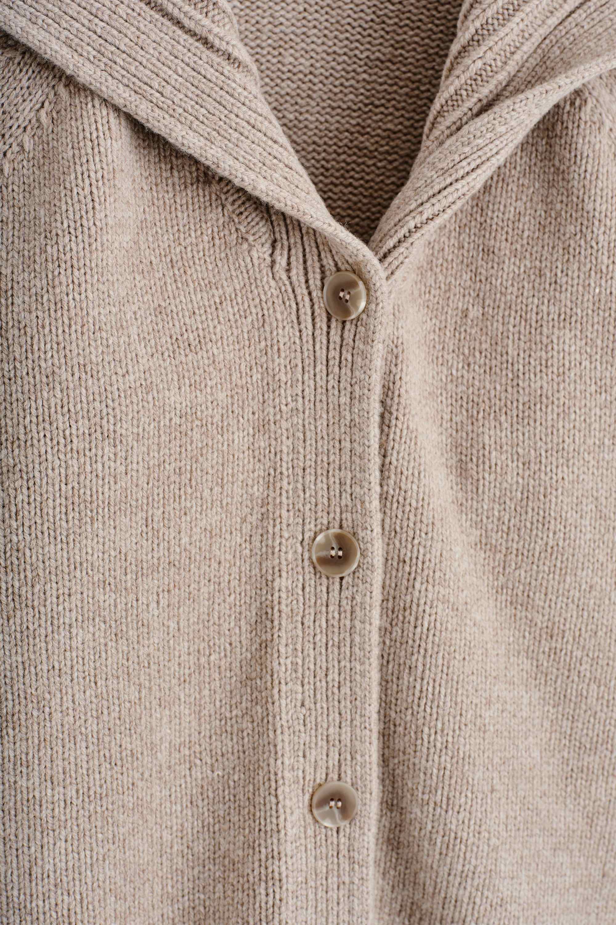 SAILOR-COLLAR WOOL CARDIGAN - 2