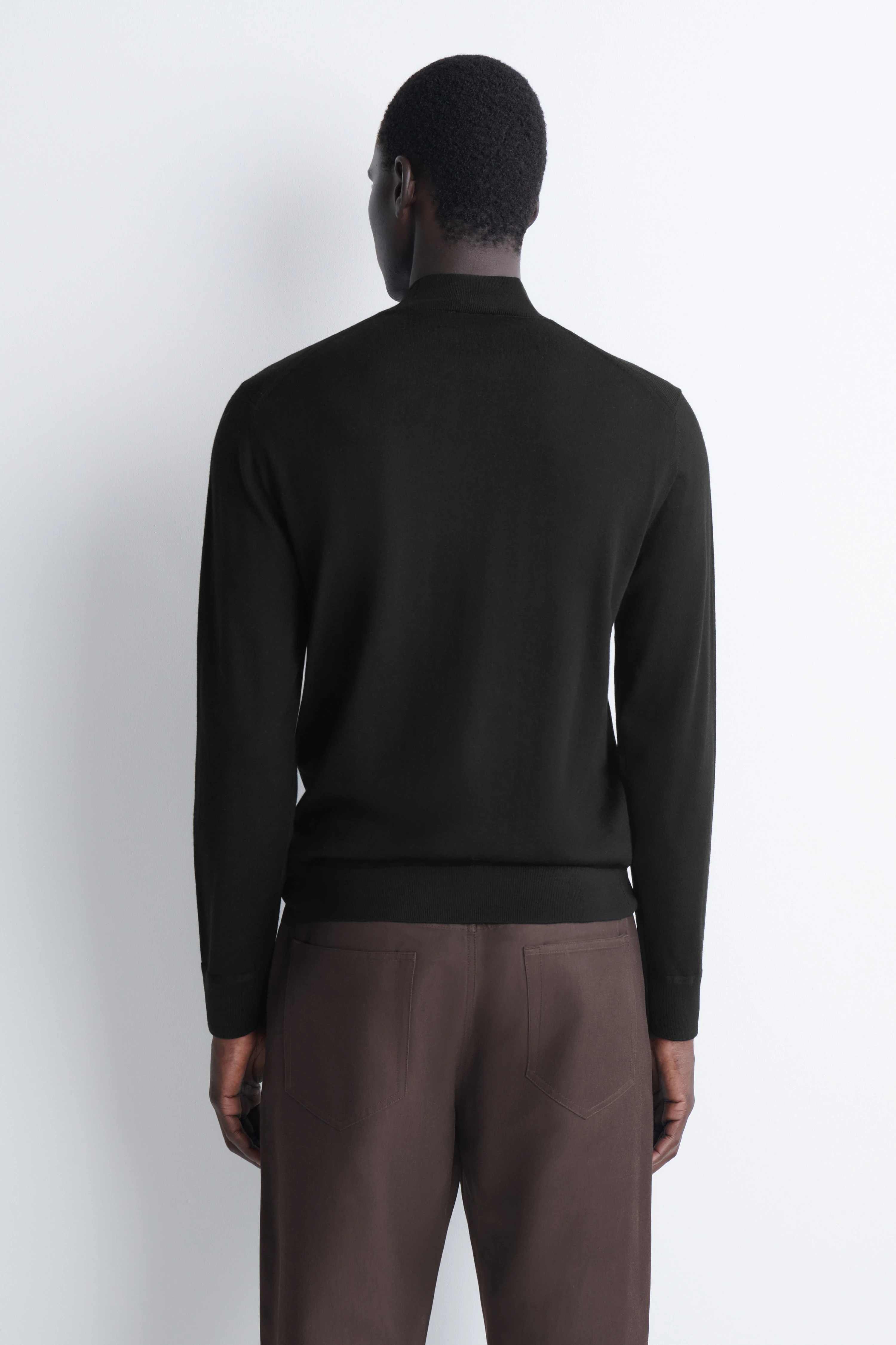 SLIM MERINO WOOL MOCK-NECK JUMPER - 2