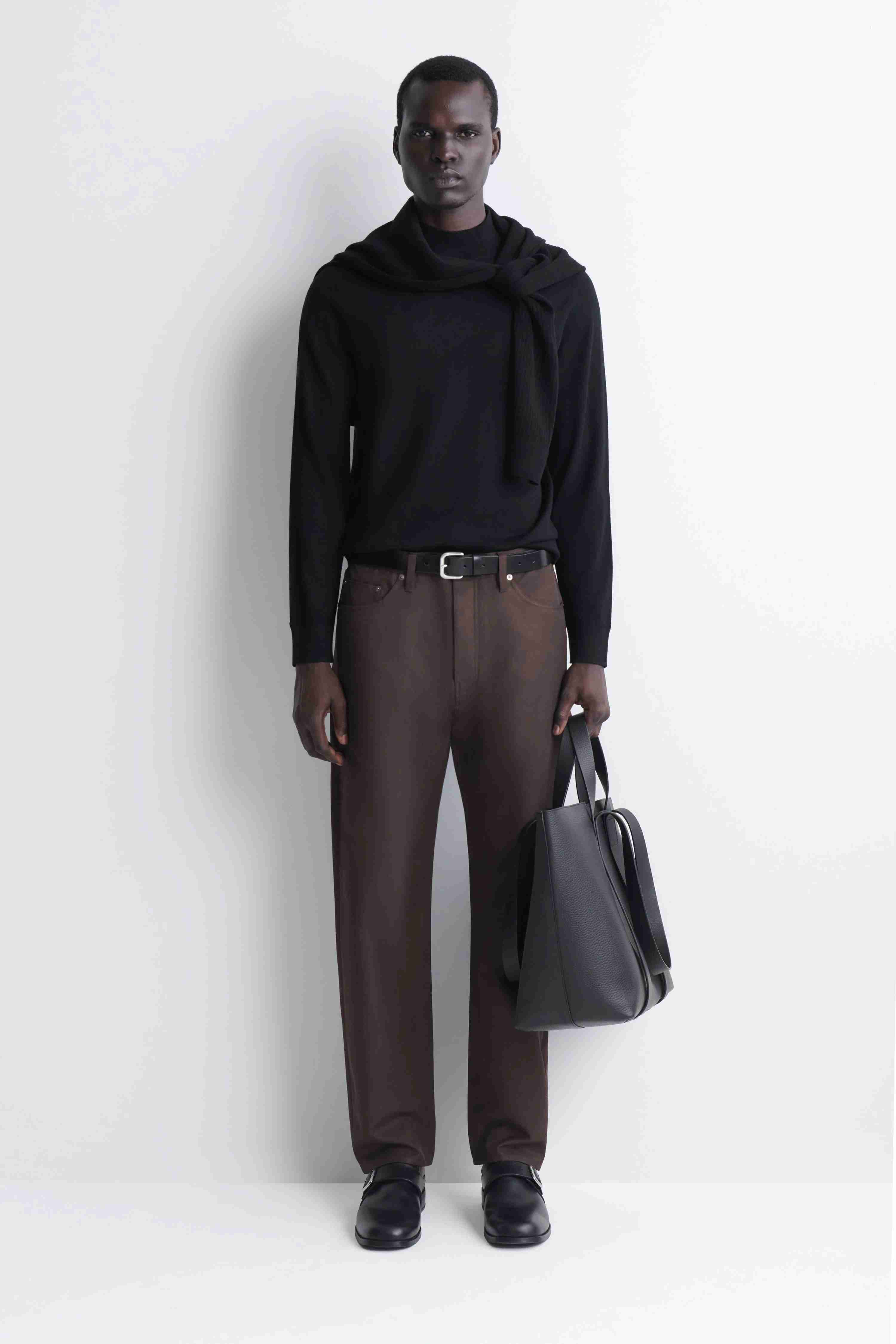 SLIM MERINO WOOL MOCK-NECK JUMPER - 3