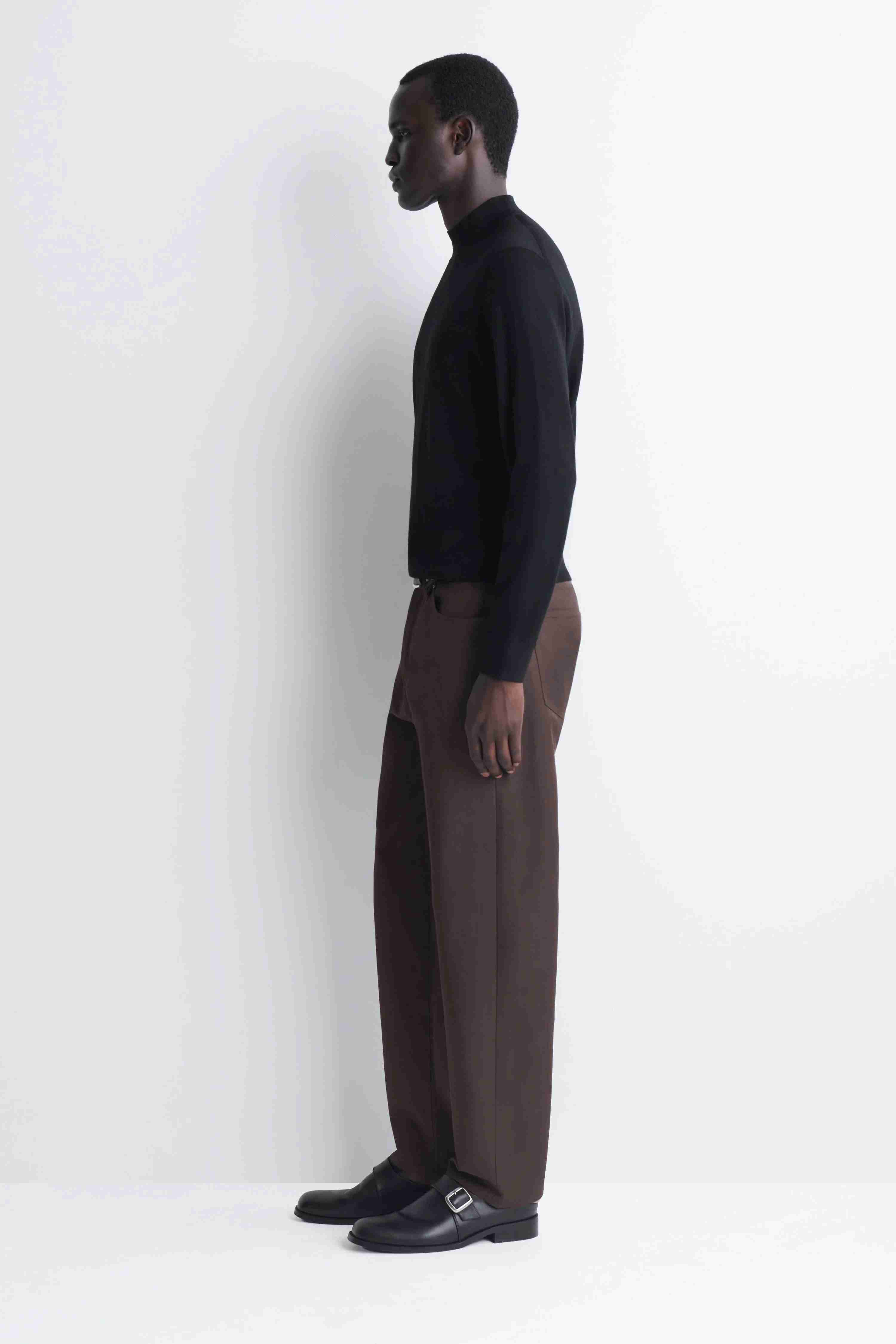 SLIM MERINO WOOL MOCK-NECK JUMPER - 4
