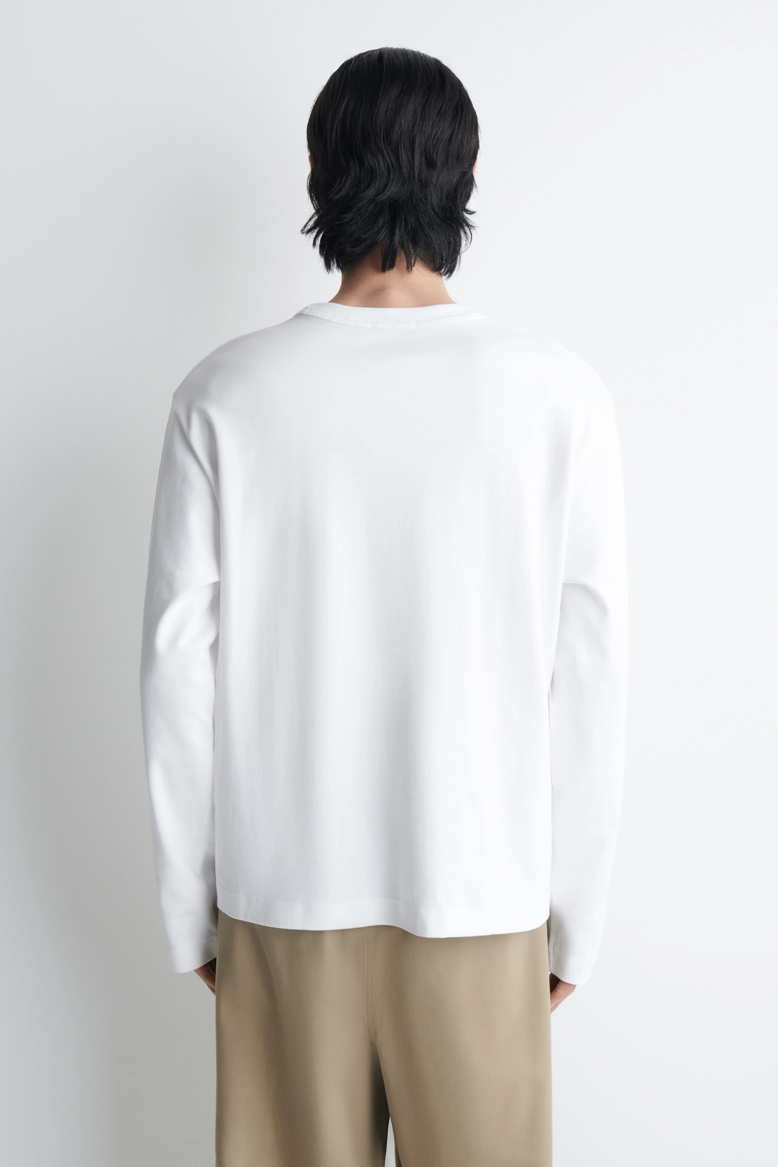 RELAXED JERSEY INTERLOCK LONG-SLEEVED T-SHIRT - 2