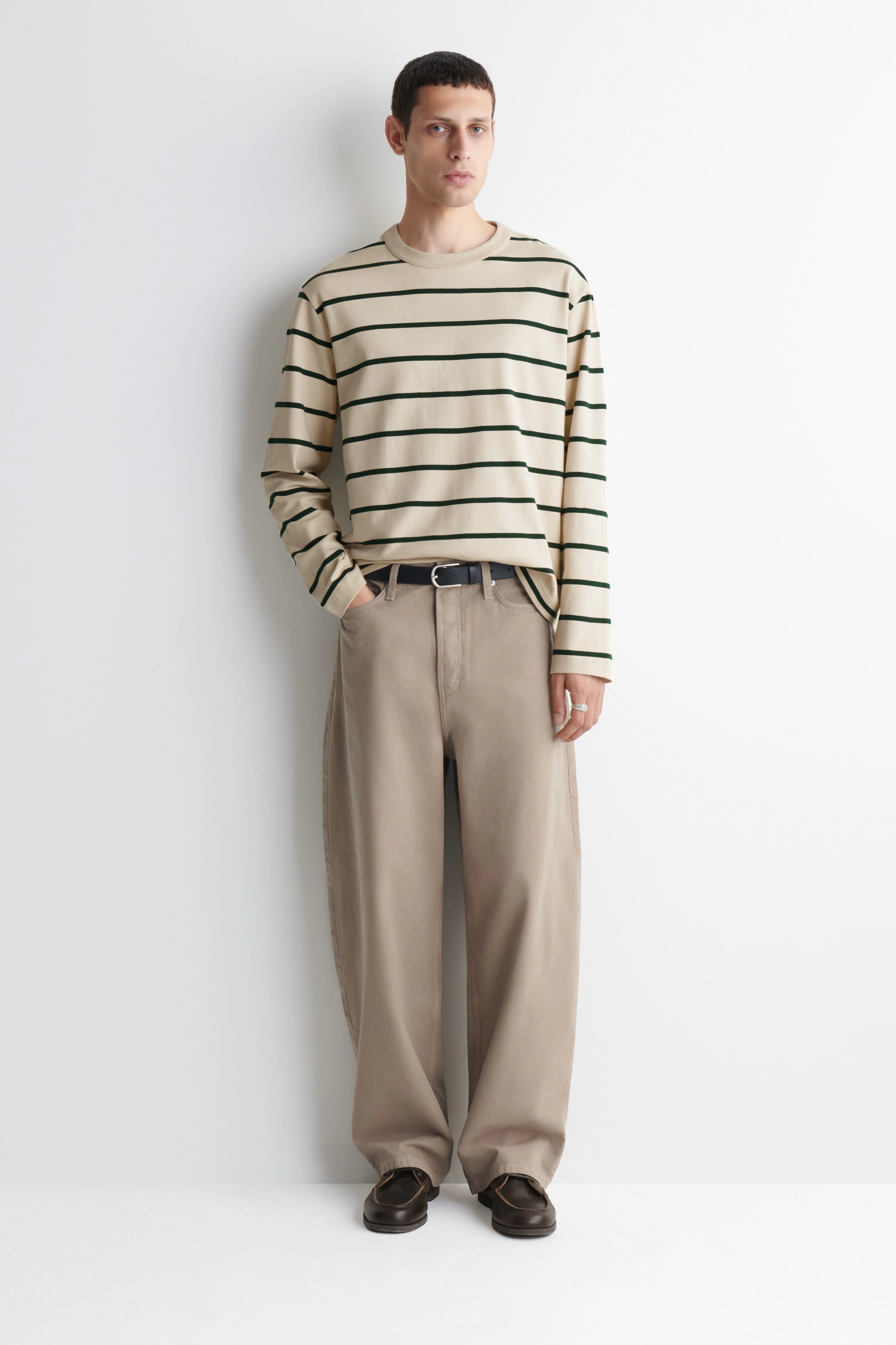 RELAXED JERSEY INTERLOCK LONG-SLEEVED T-SHIRT - 3