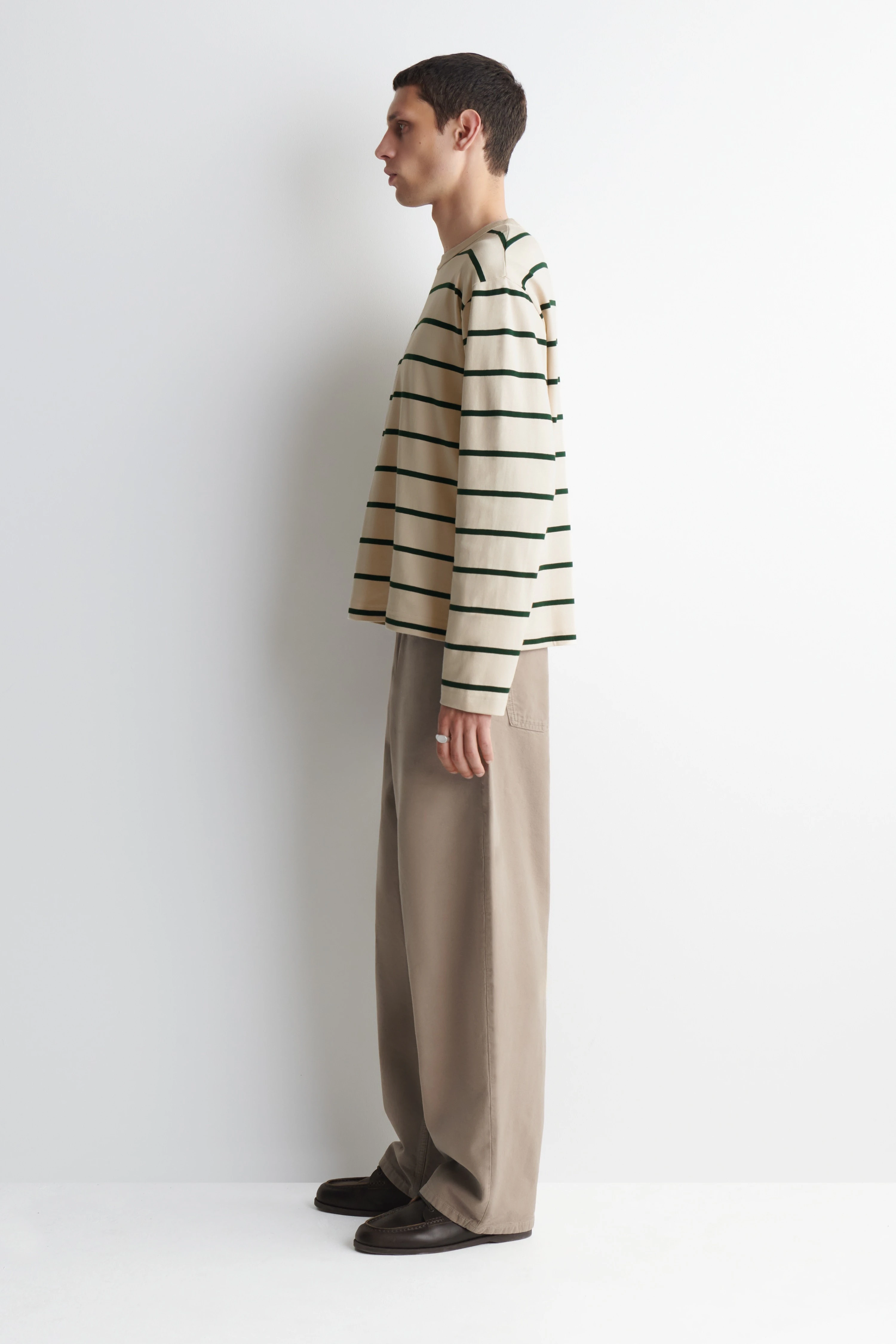 RELAXED JERSEY INTERLOCK LONG-SLEEVED T-SHIRT - 4