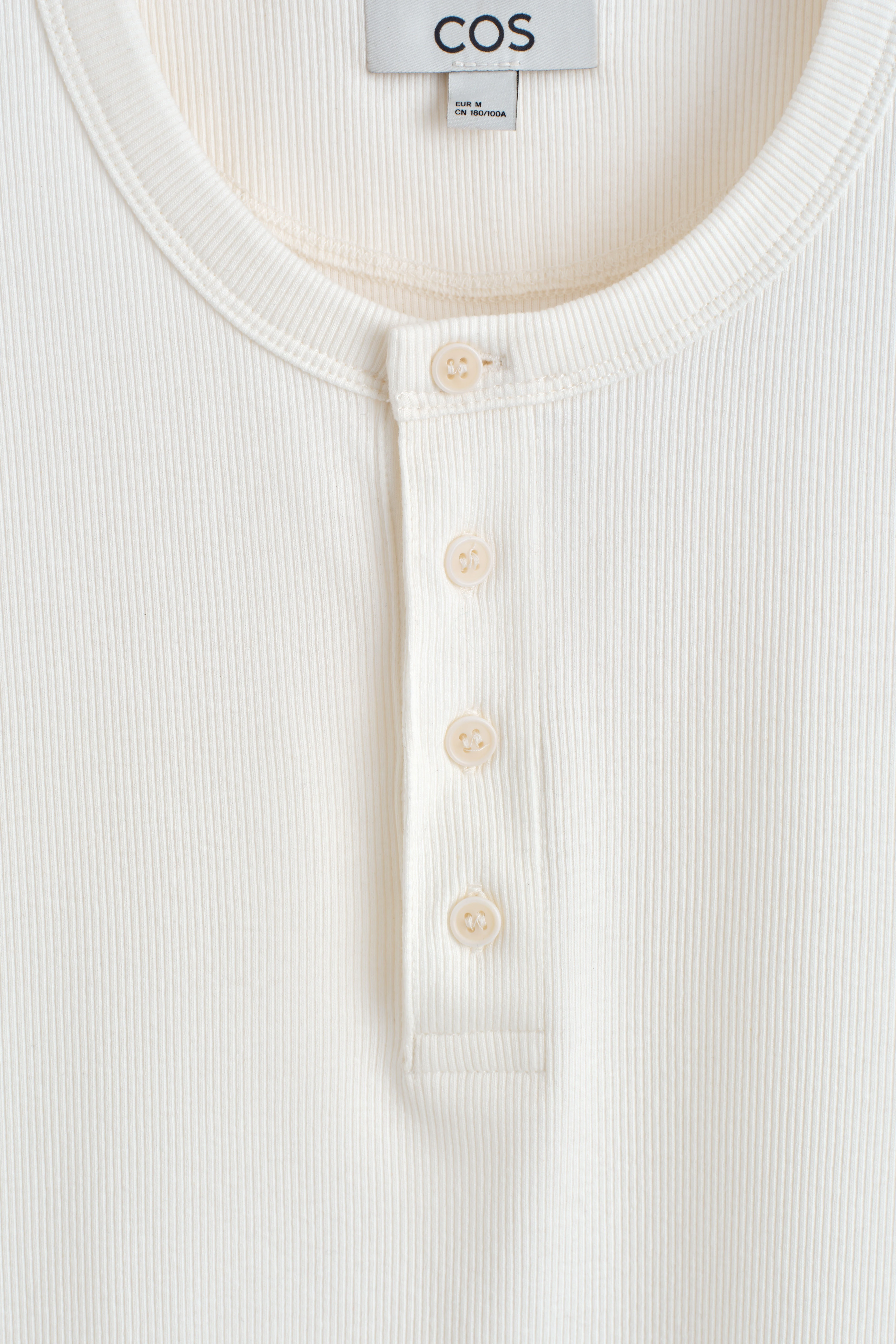 SLIM-FIT RIBBED HENLEY T-SHIRT - 7
