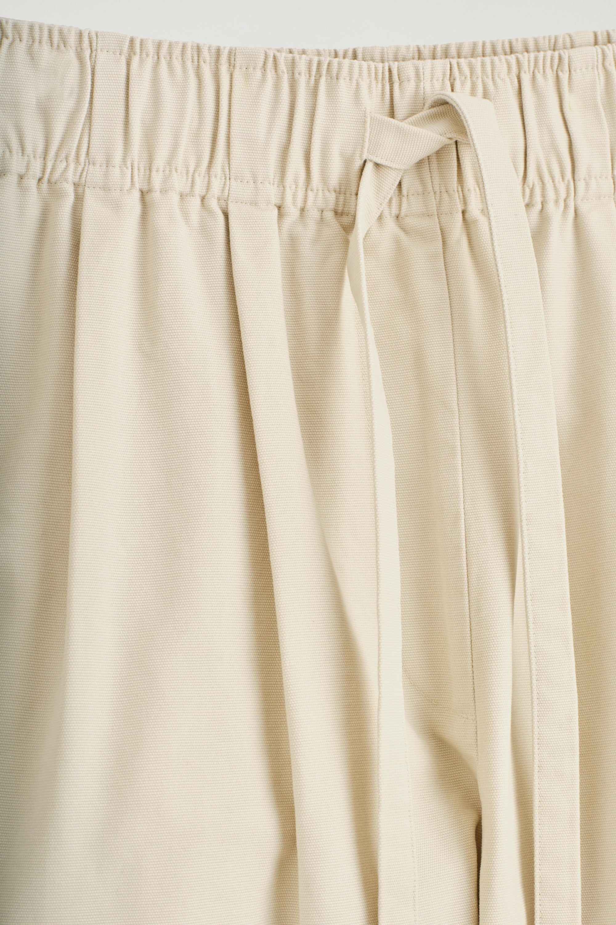 COTTON TAPERED DRAWSTRING TROUSERS - 2