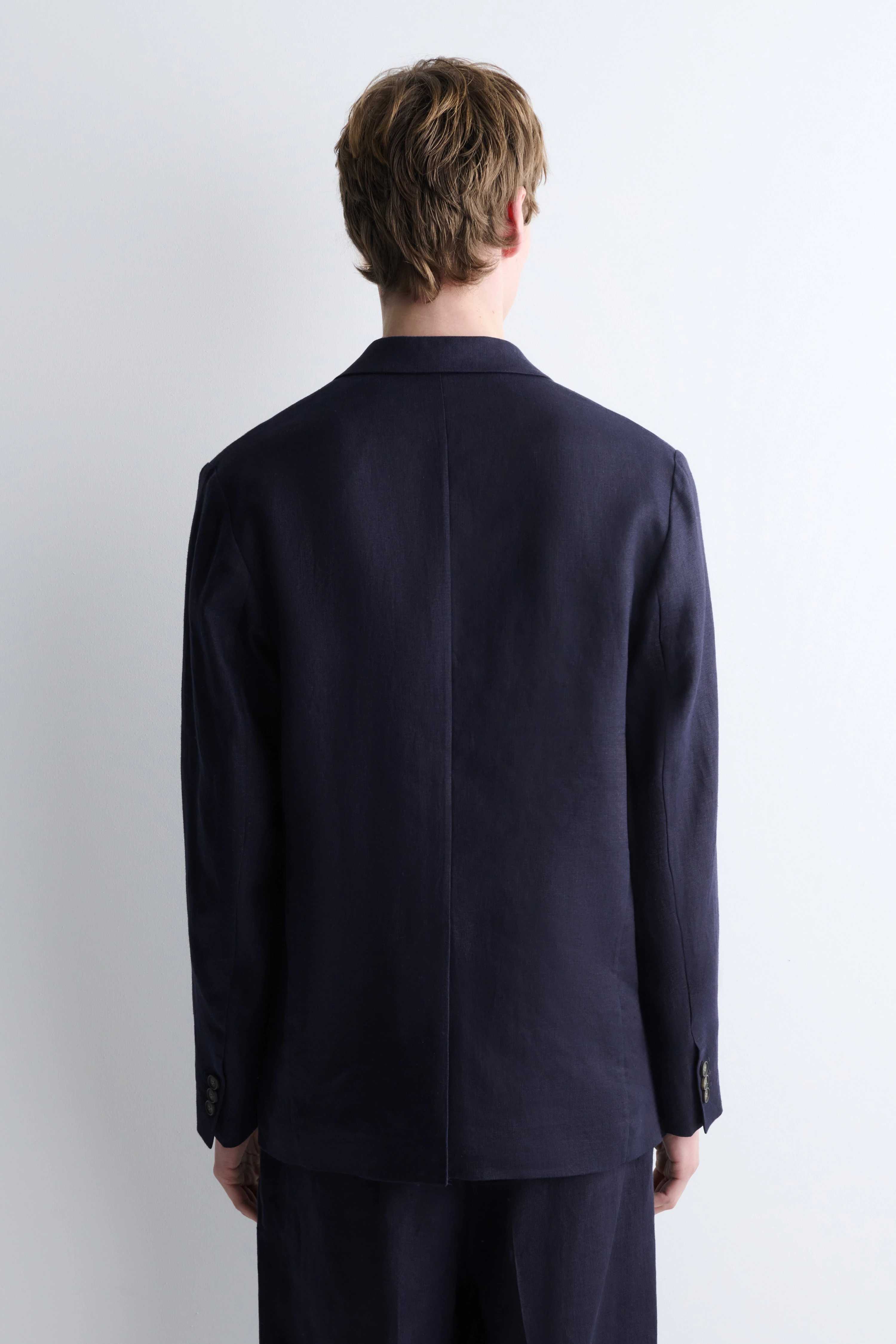 SINGLE-BREASTED LINEN BLAZER - 2