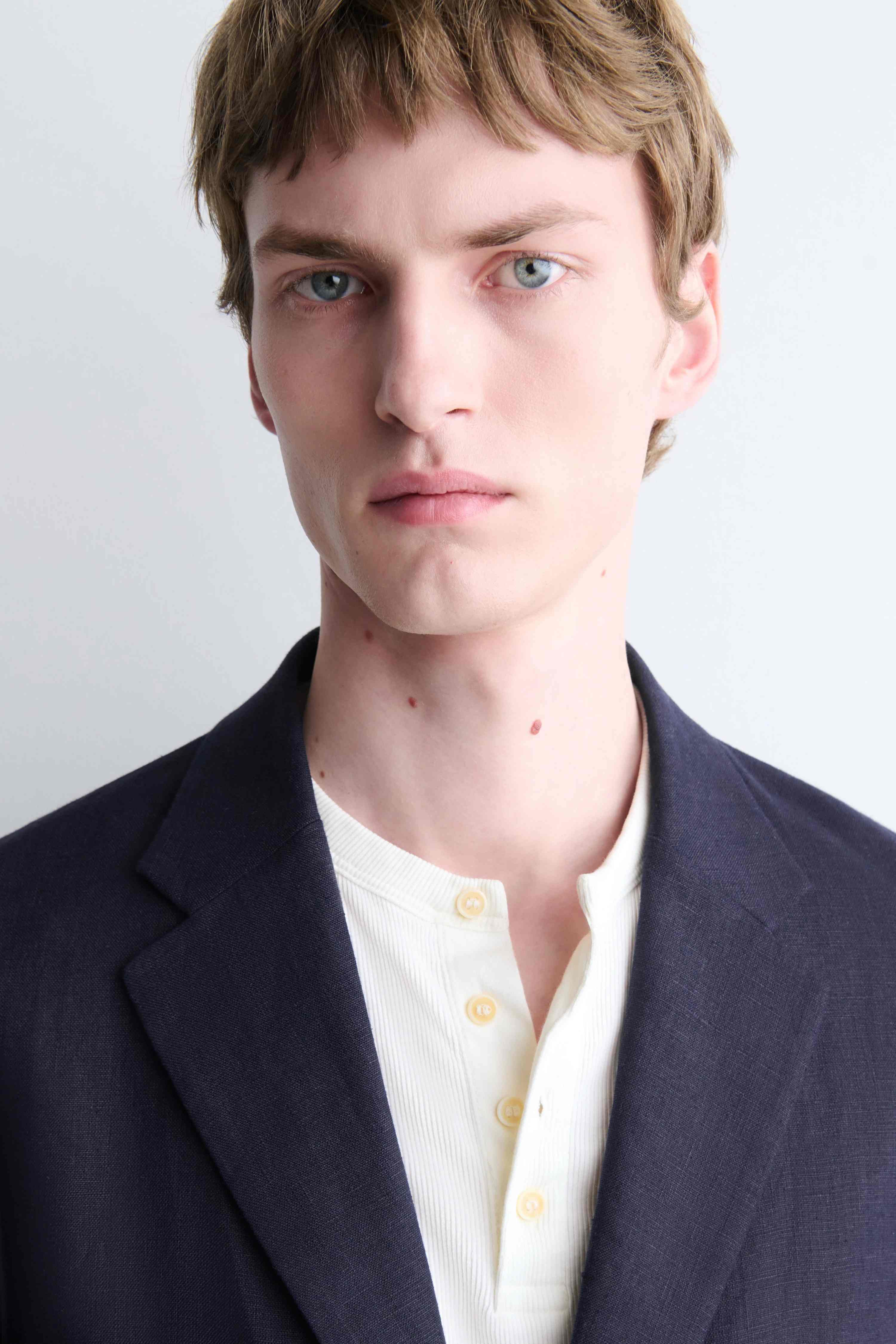 SINGLE-BREASTED LINEN BLAZER - 5