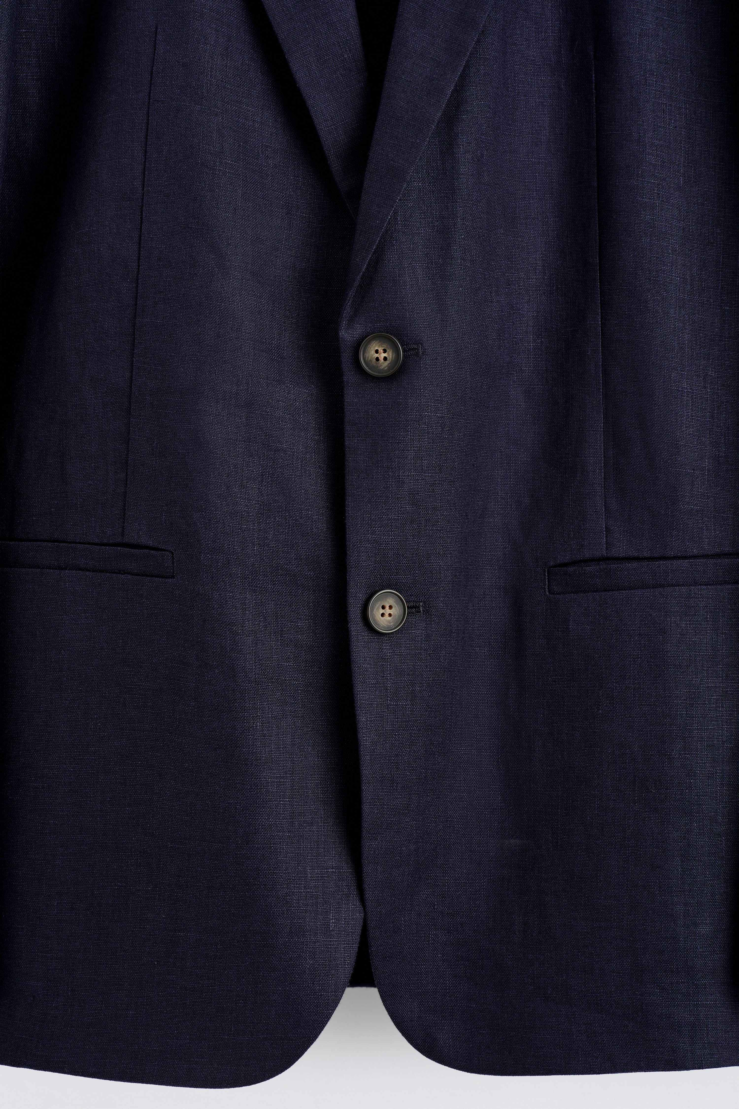 SINGLE-BREASTED LINEN BLAZER - 7