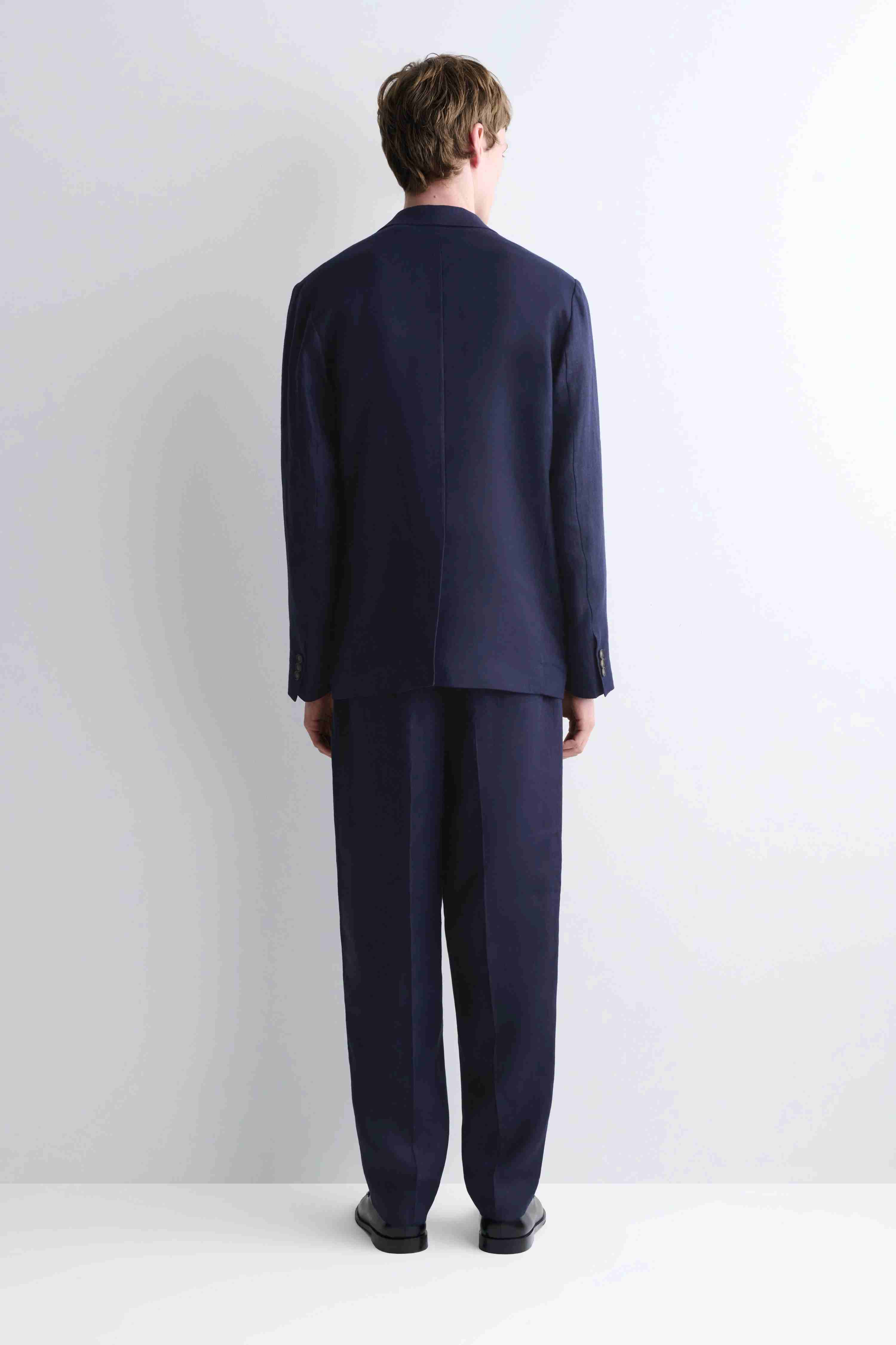 RELAXED LINEN TAPERED TROUSERS - 2