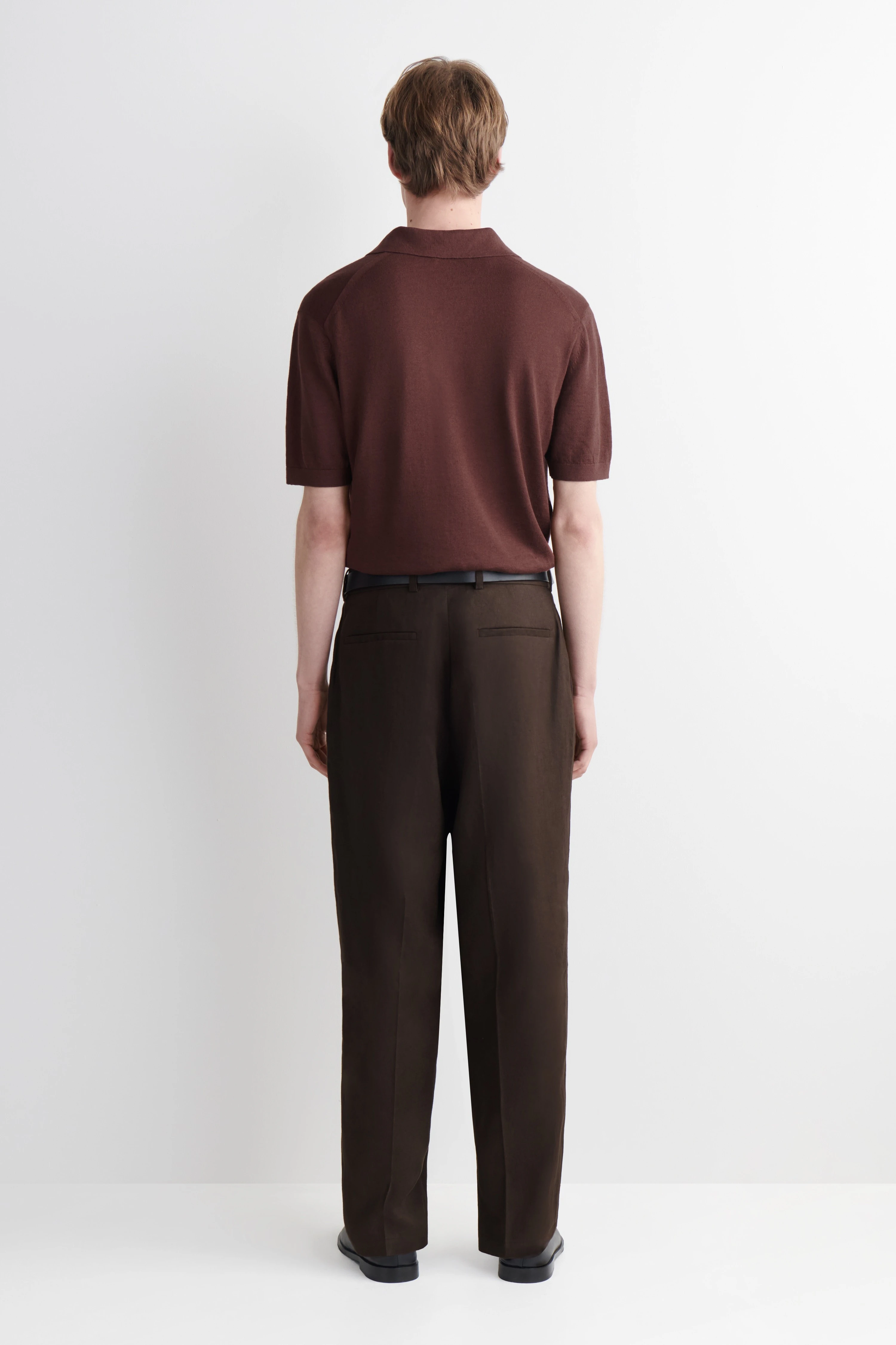 RELAXED LINEN TAPERED TROUSERS - 2