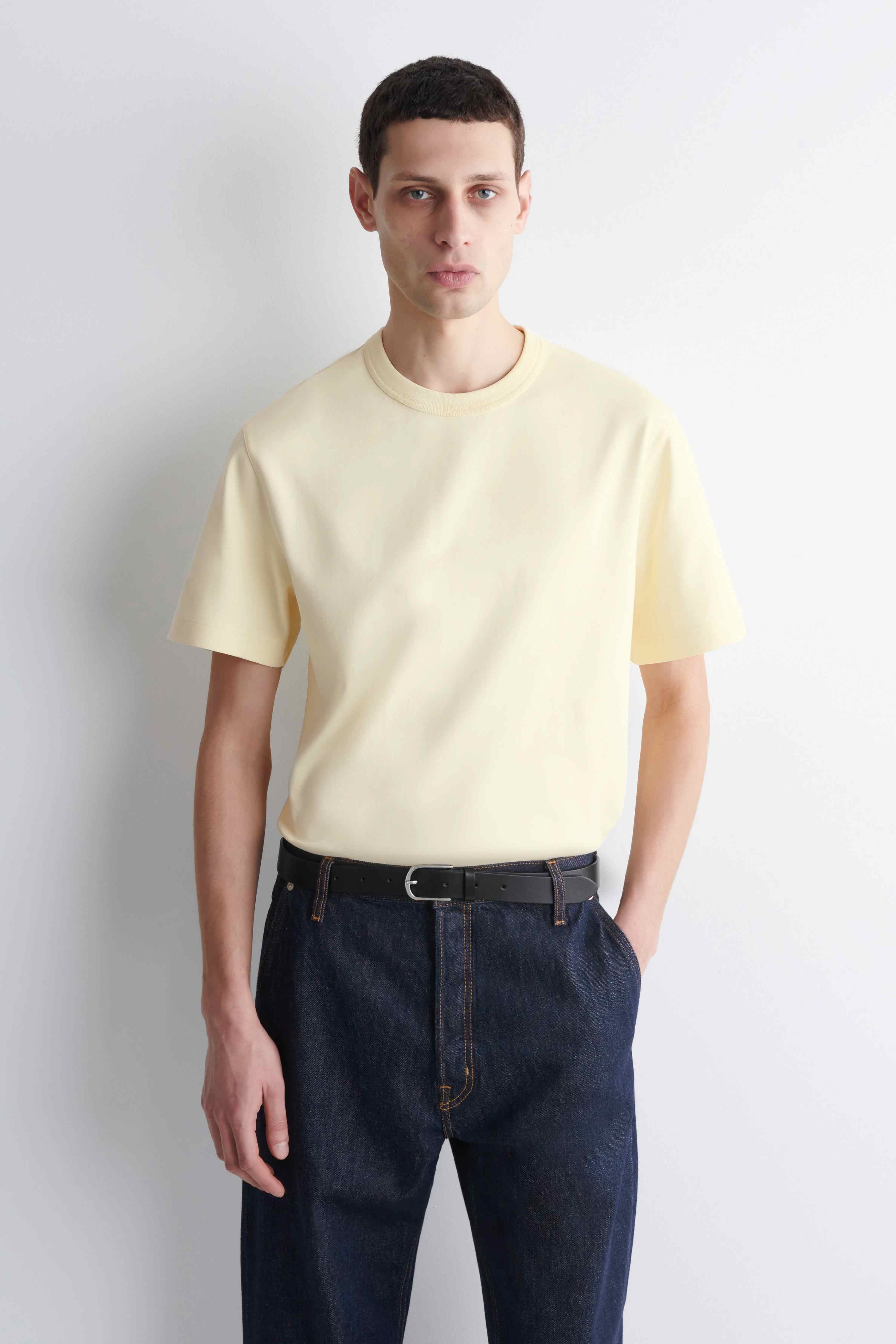 INTERLOCK COTTON CREW-NECK T-SHIRT - 1