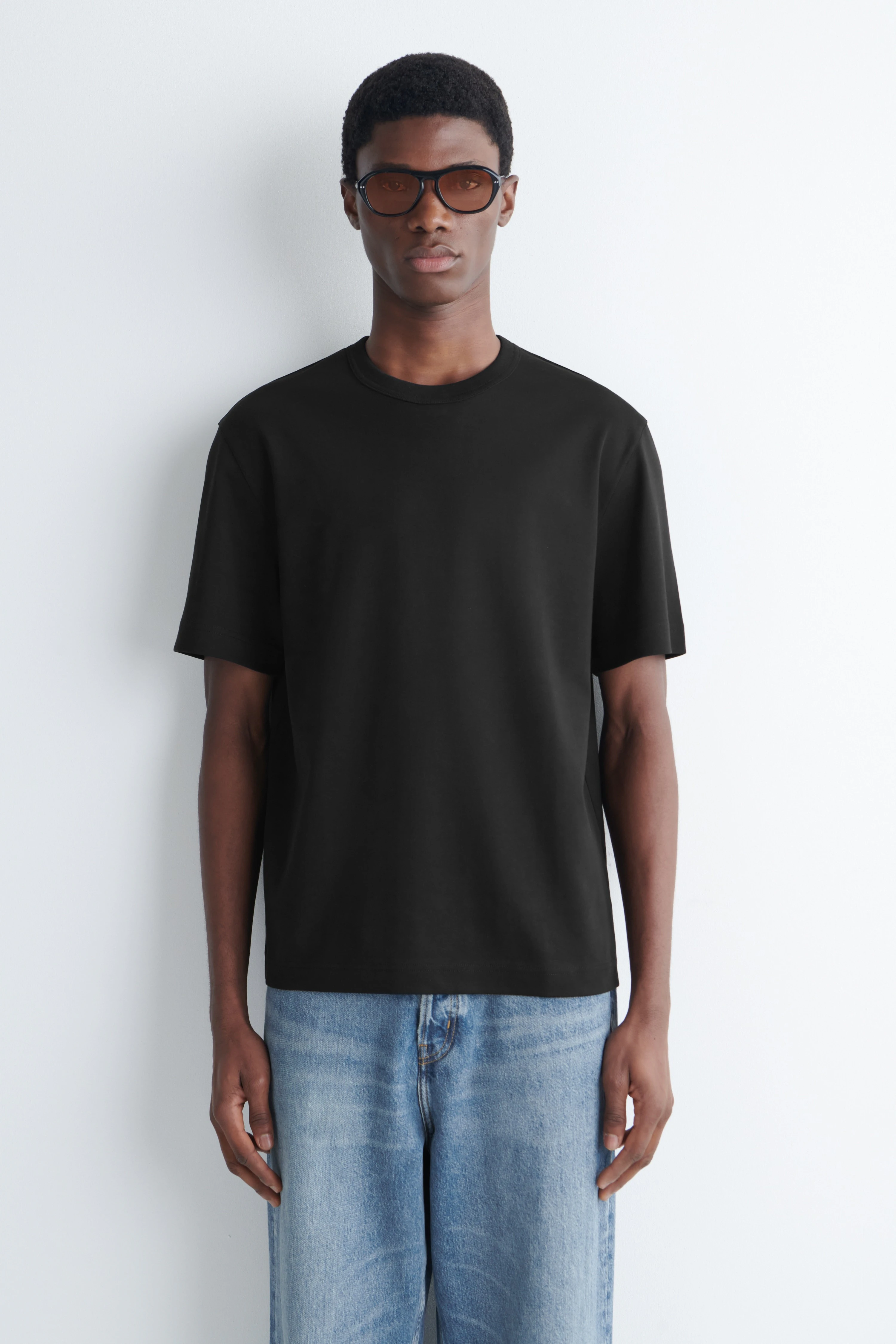 INTERLOCK COTTON CREW-NECK T-SHIRT - 1