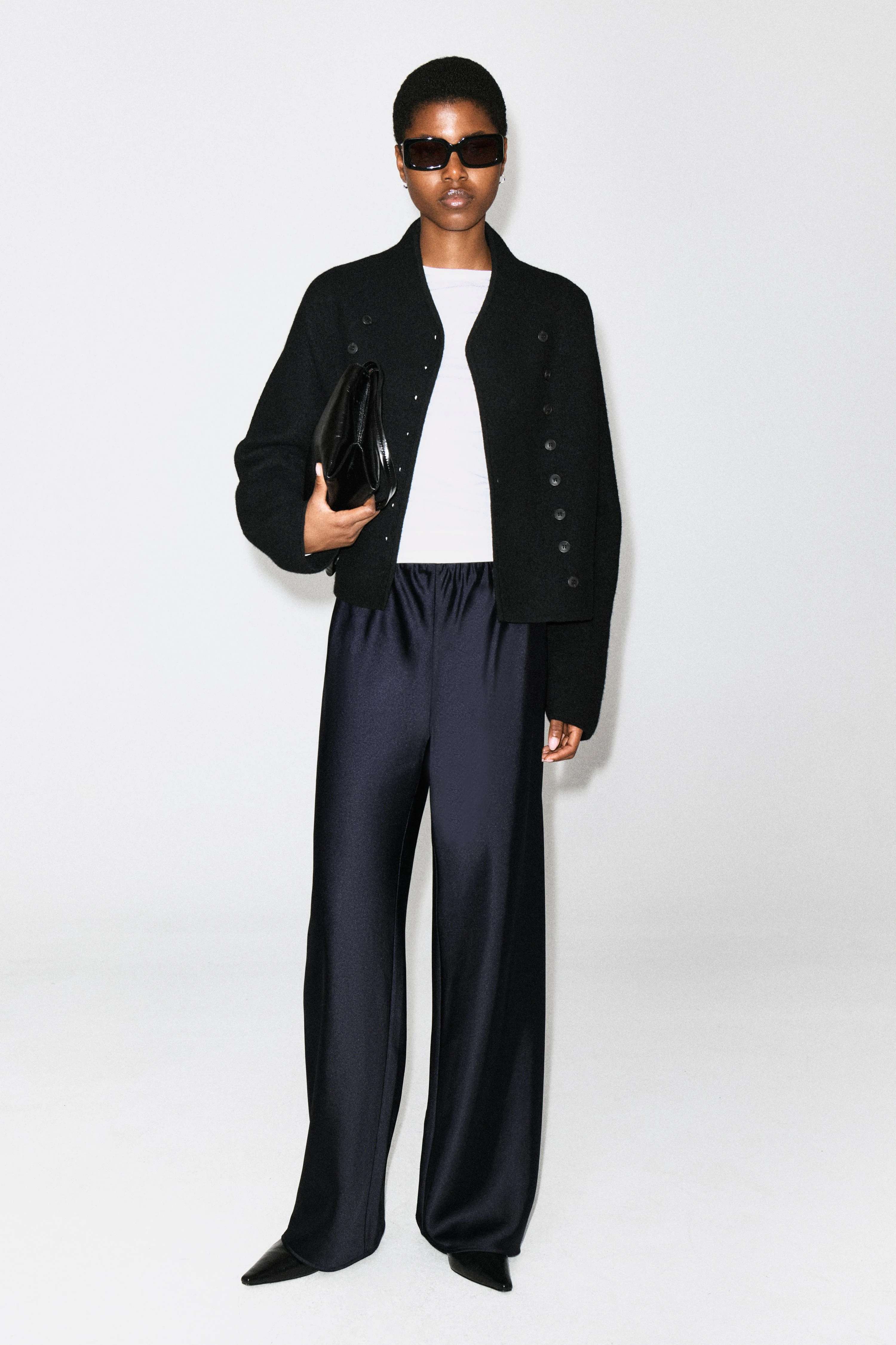 SATIN WIDE-LEG TROUSERS