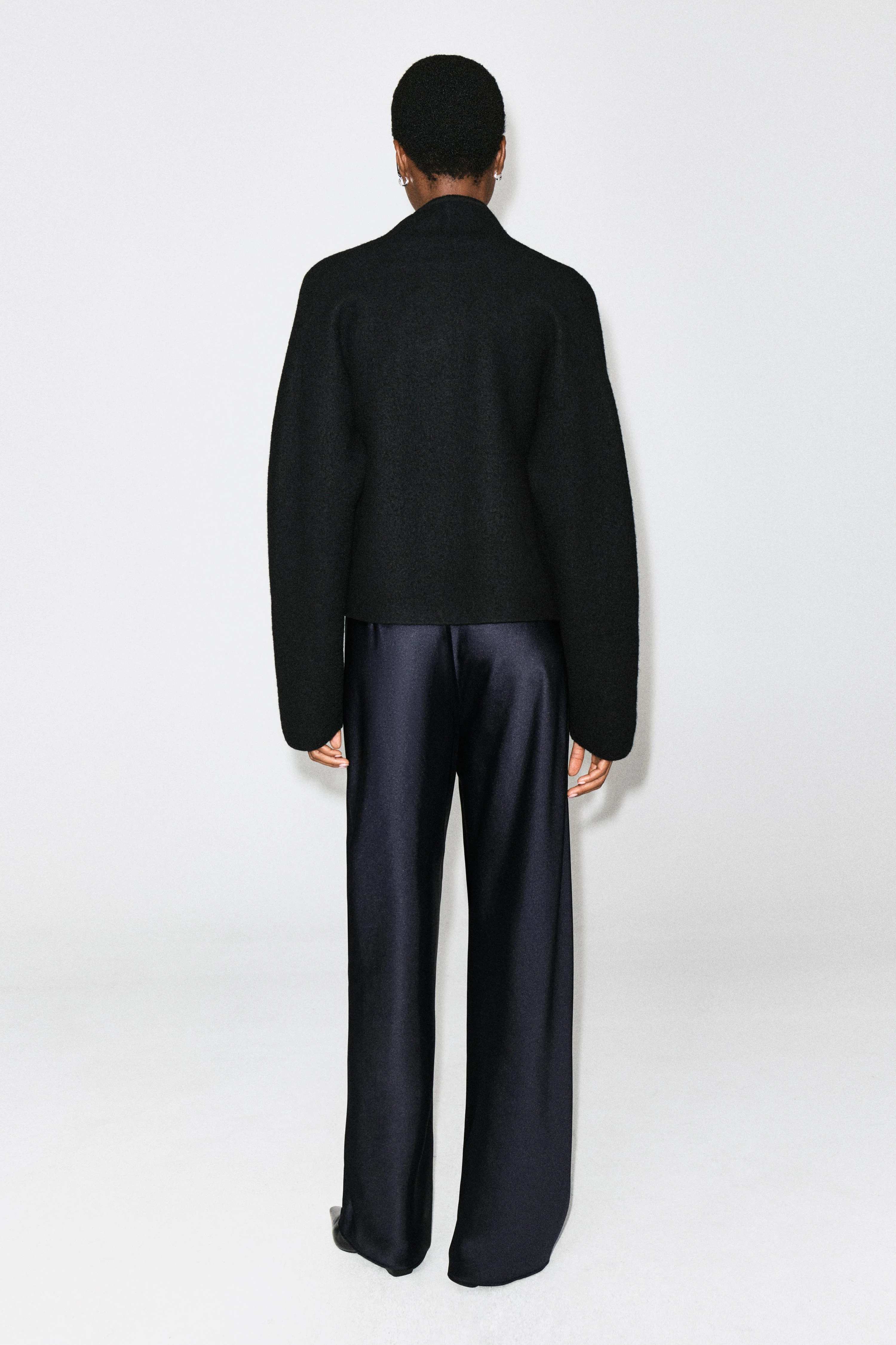 SATIN WIDE-LEG TROUSERS