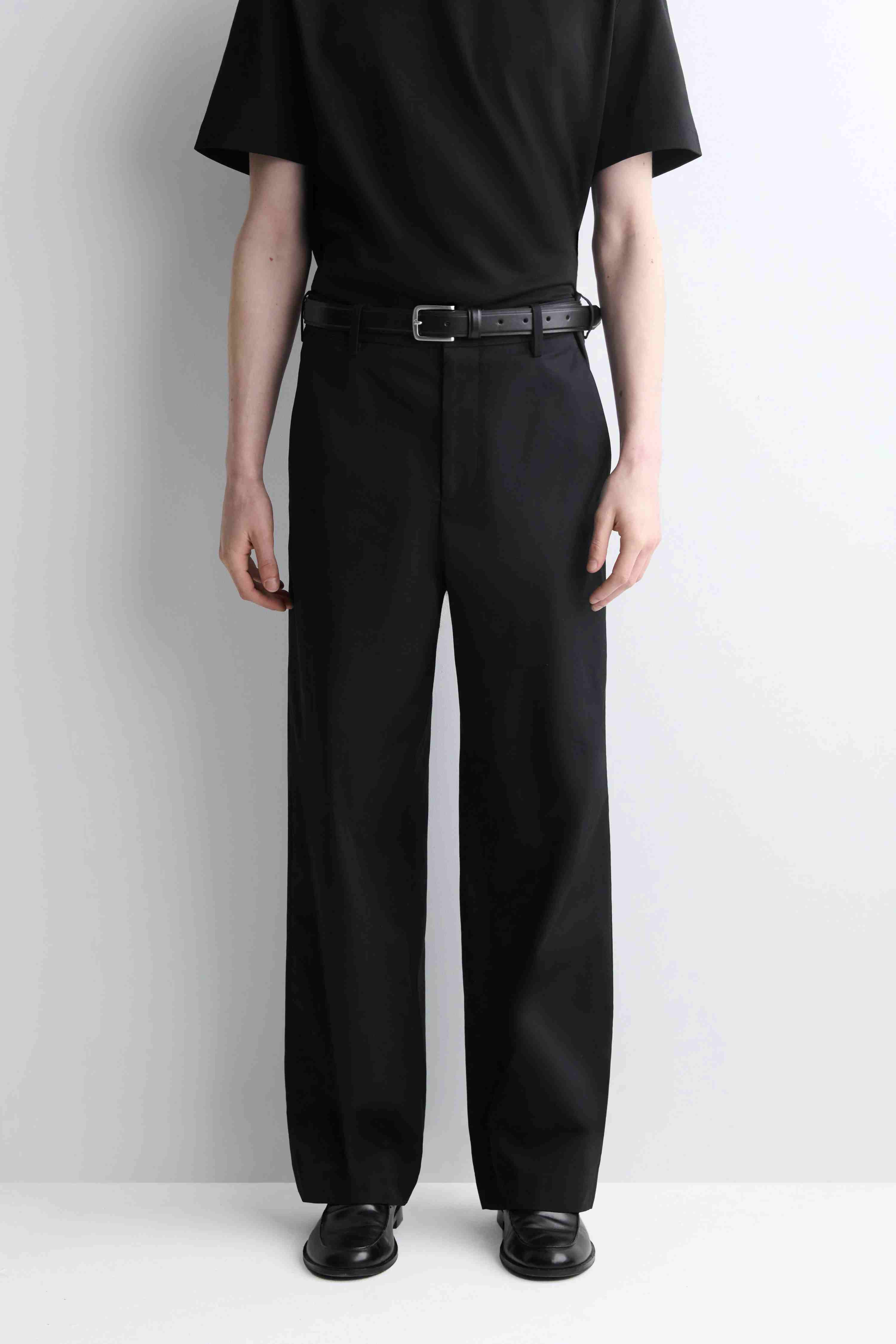 COTTON RELAXED-FIT WIDE-LEG CHINOS - 3